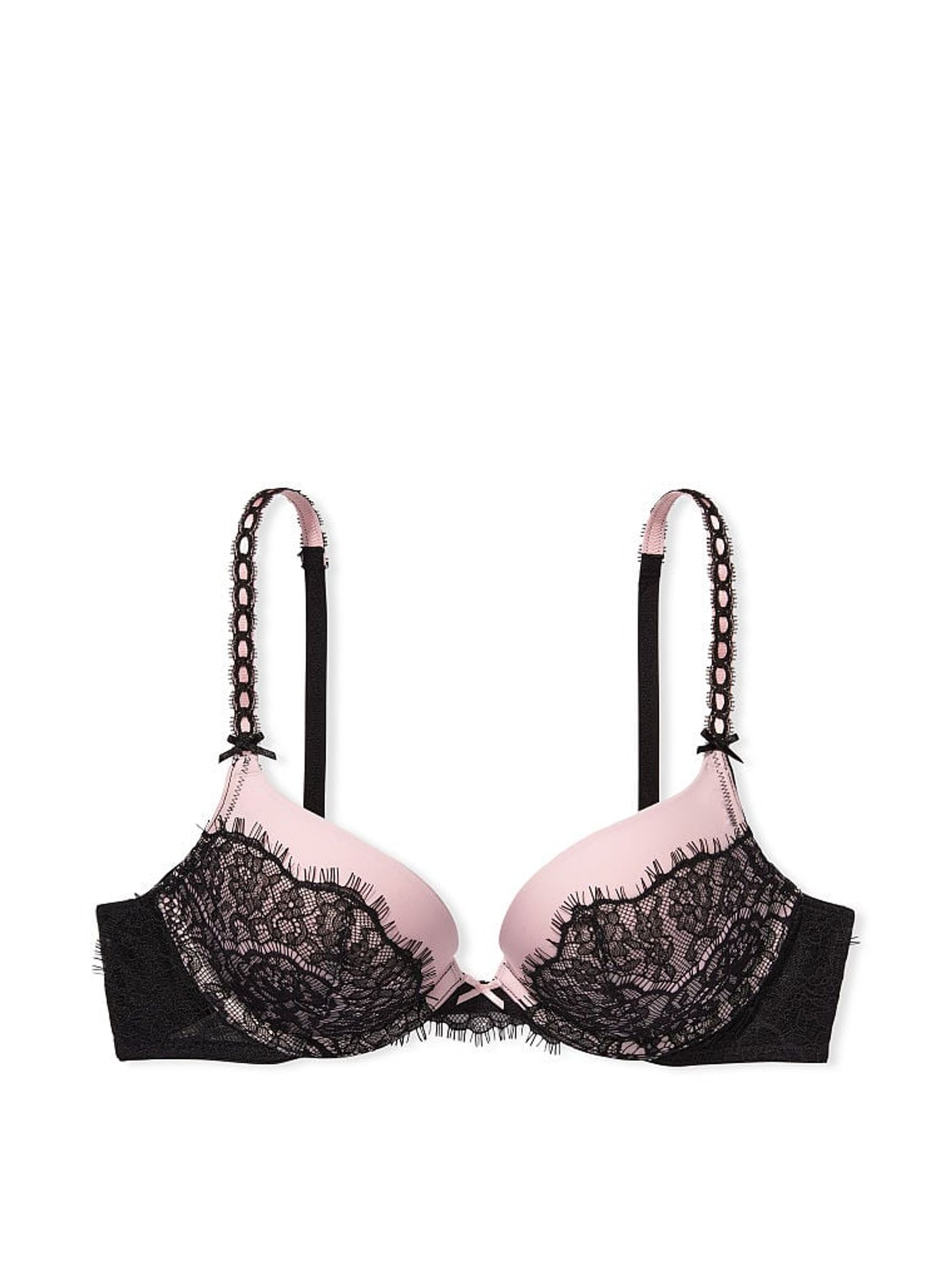 Black Padded Lace Push Up Bra - Image 4 of 4