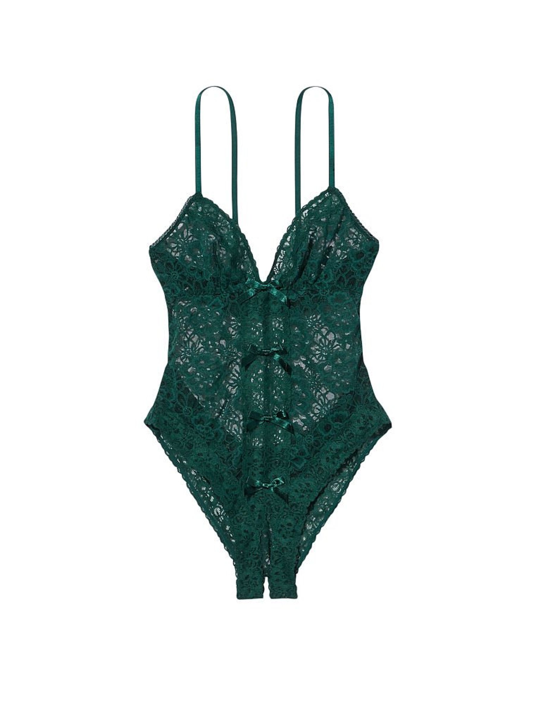 Green Ivy Lace Bow Bodysuit - Image 3 of 3