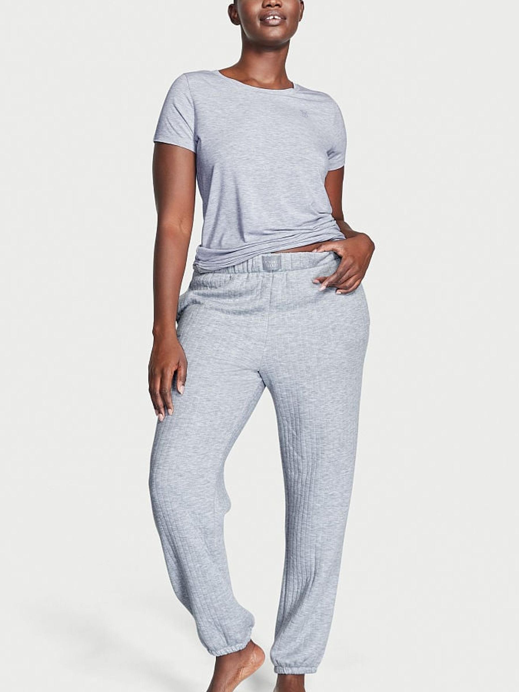 Medium Heather Grey Waffle Long Pyjama Set - Image 1 of 3