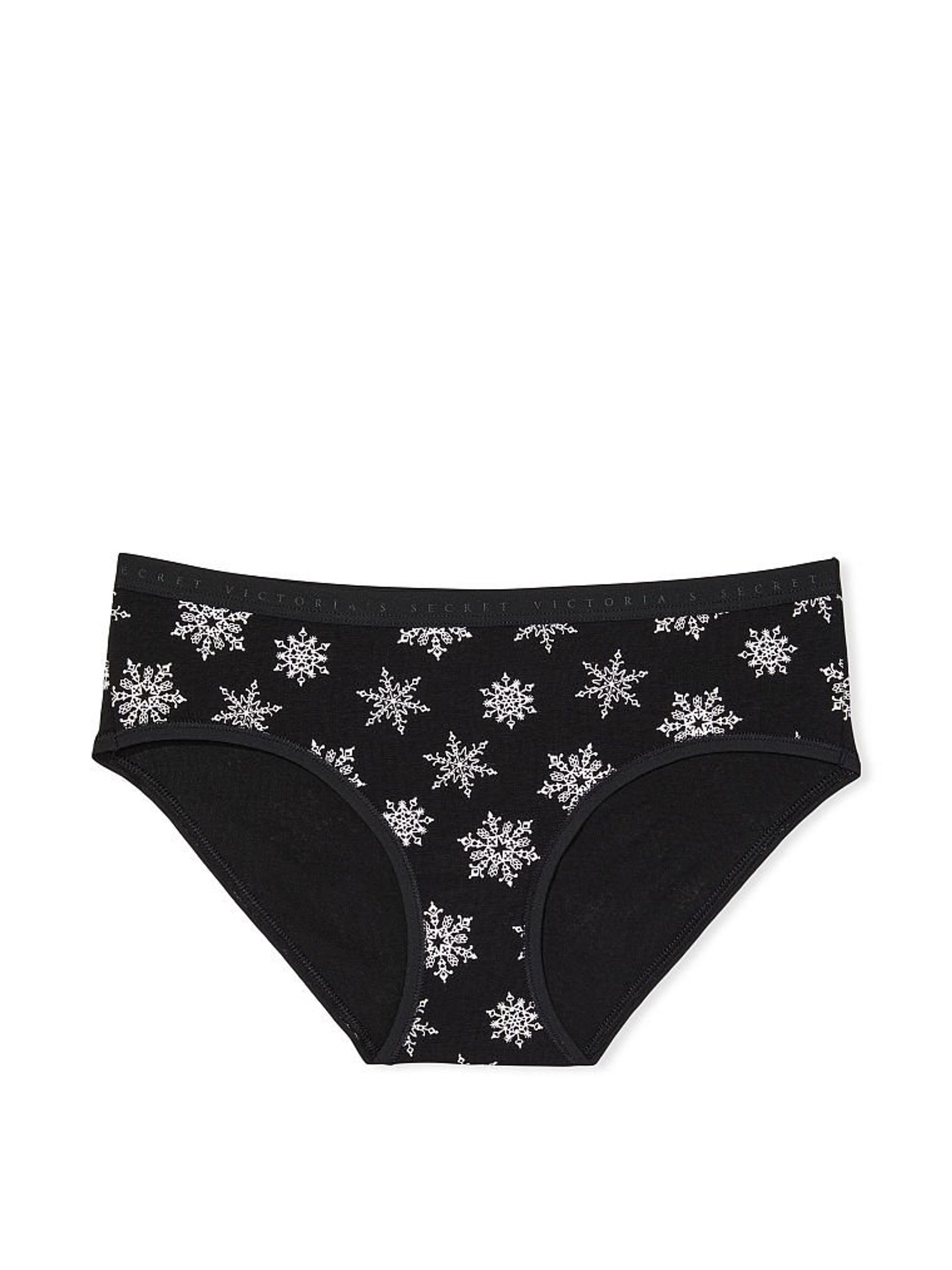 Black Holiday Snowflakes Stretch Cotton Hipster Knickers - Image 3 of 3