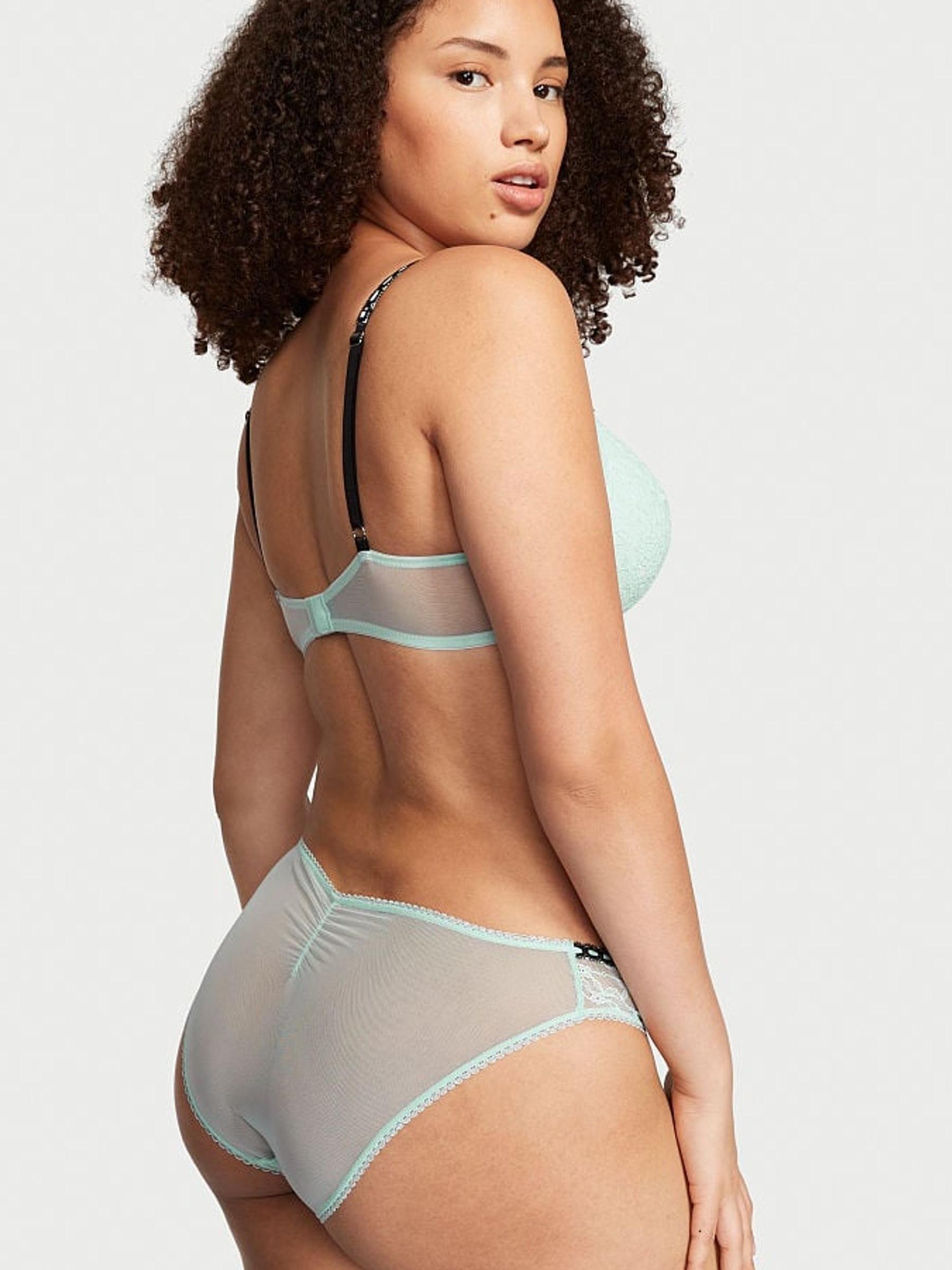 Opal Blue Cheeky Lace Knickers - Image 2 of 3