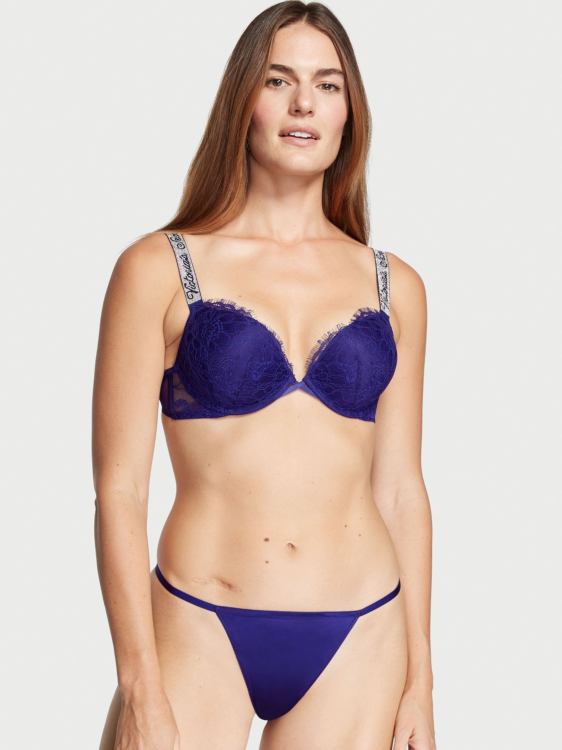 Night Ocean Blue Smooth G String Knickers - Image 3 of 4
