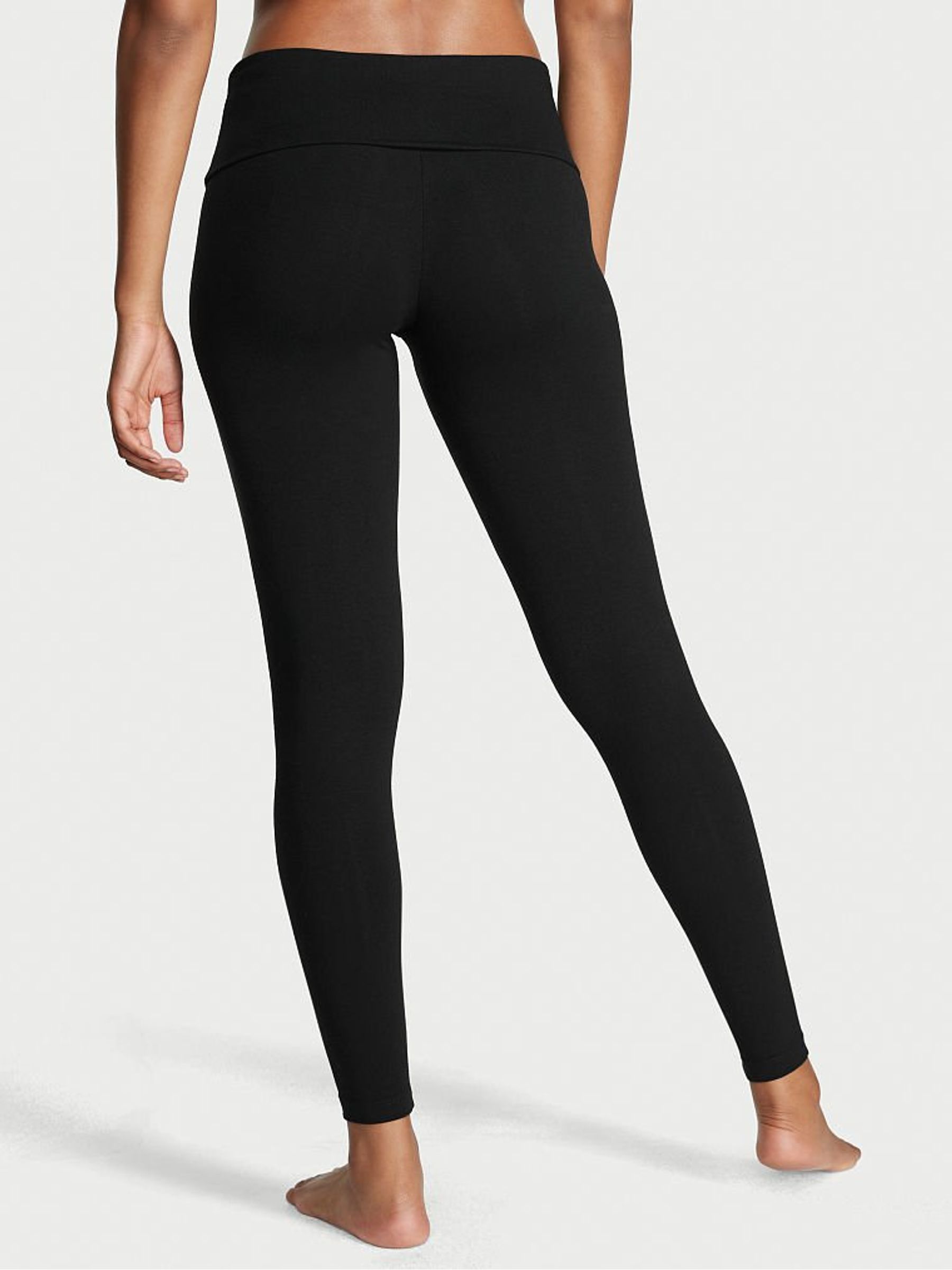 Black Foldover Yoga Legging - Image 2 of 3