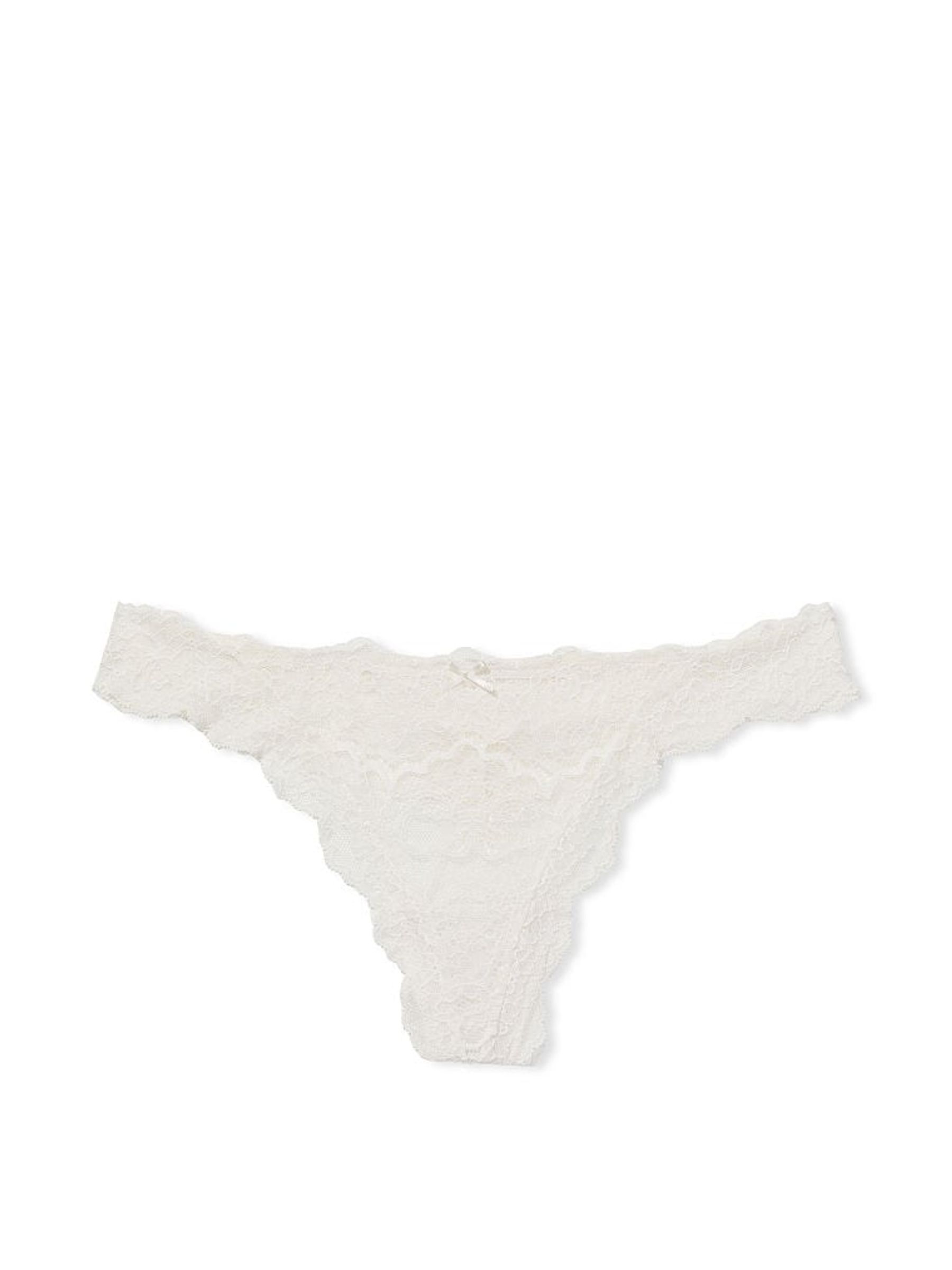 Coconut White Lace Thong Knickers - Image 3 of 3
