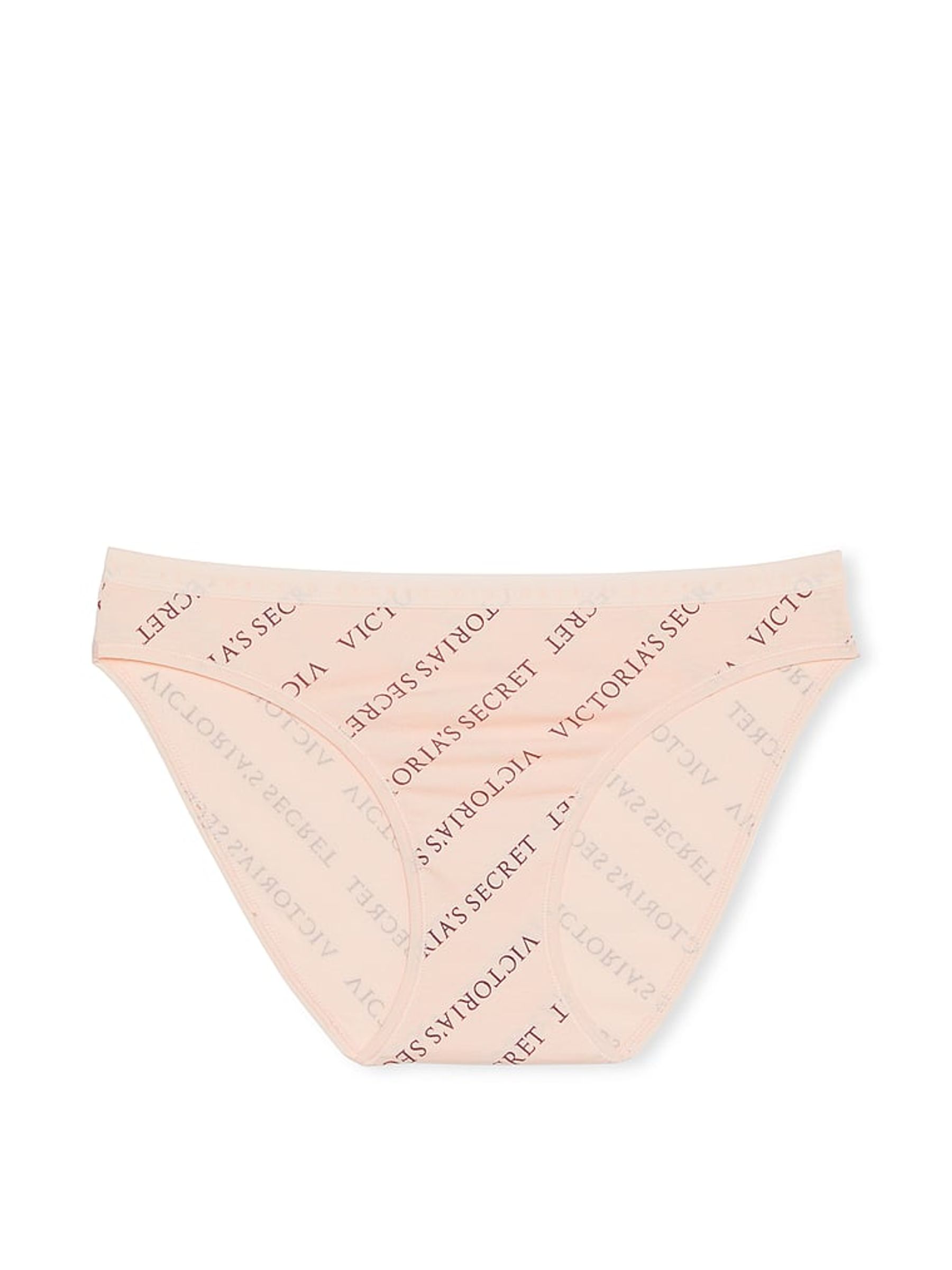 Purest Pink Diagonal Logo Bikini Knickers - Image 1 of 1