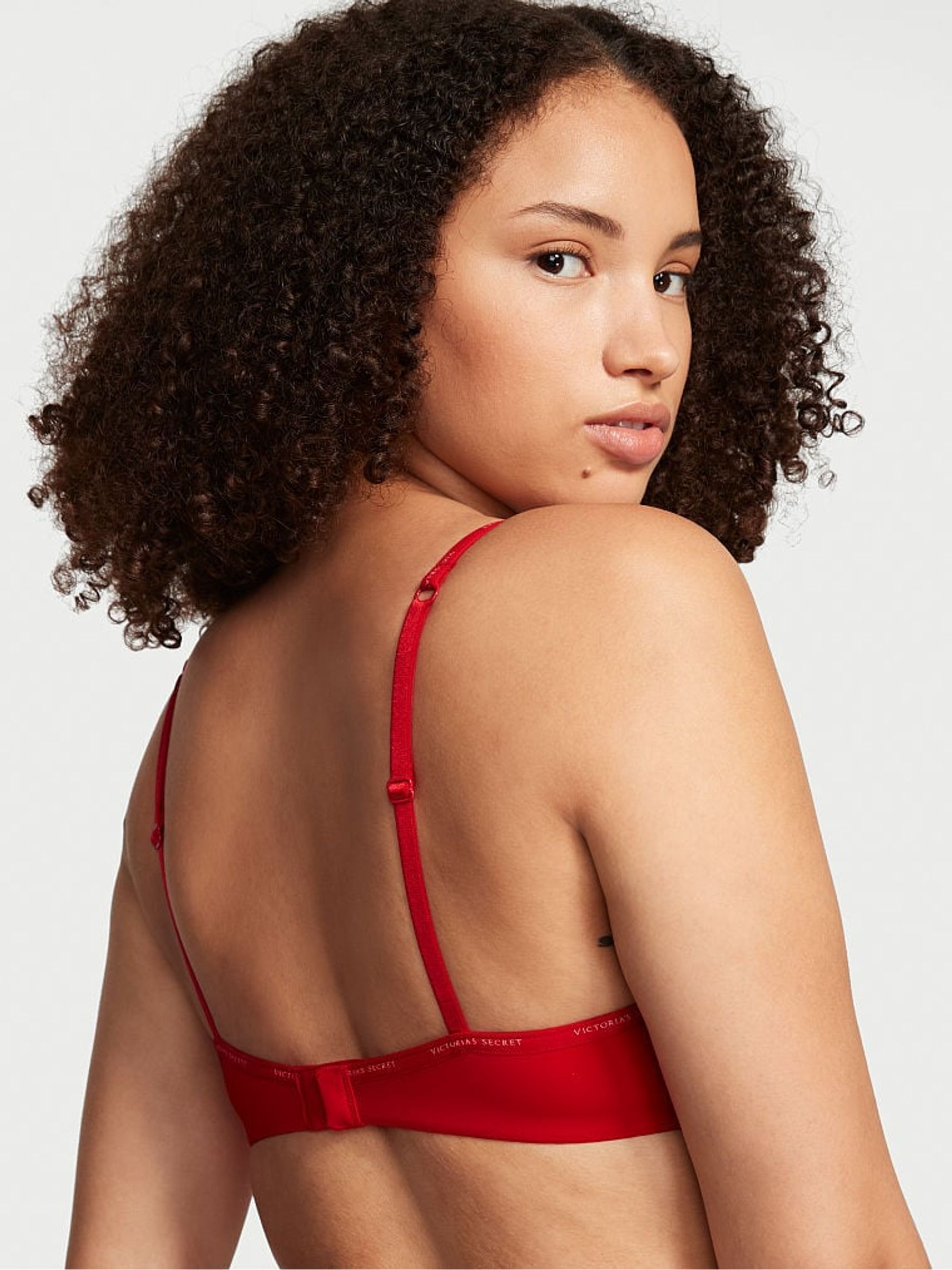 Lipstick Red T Shirt Logo Strap Bra - Image 2 of 4