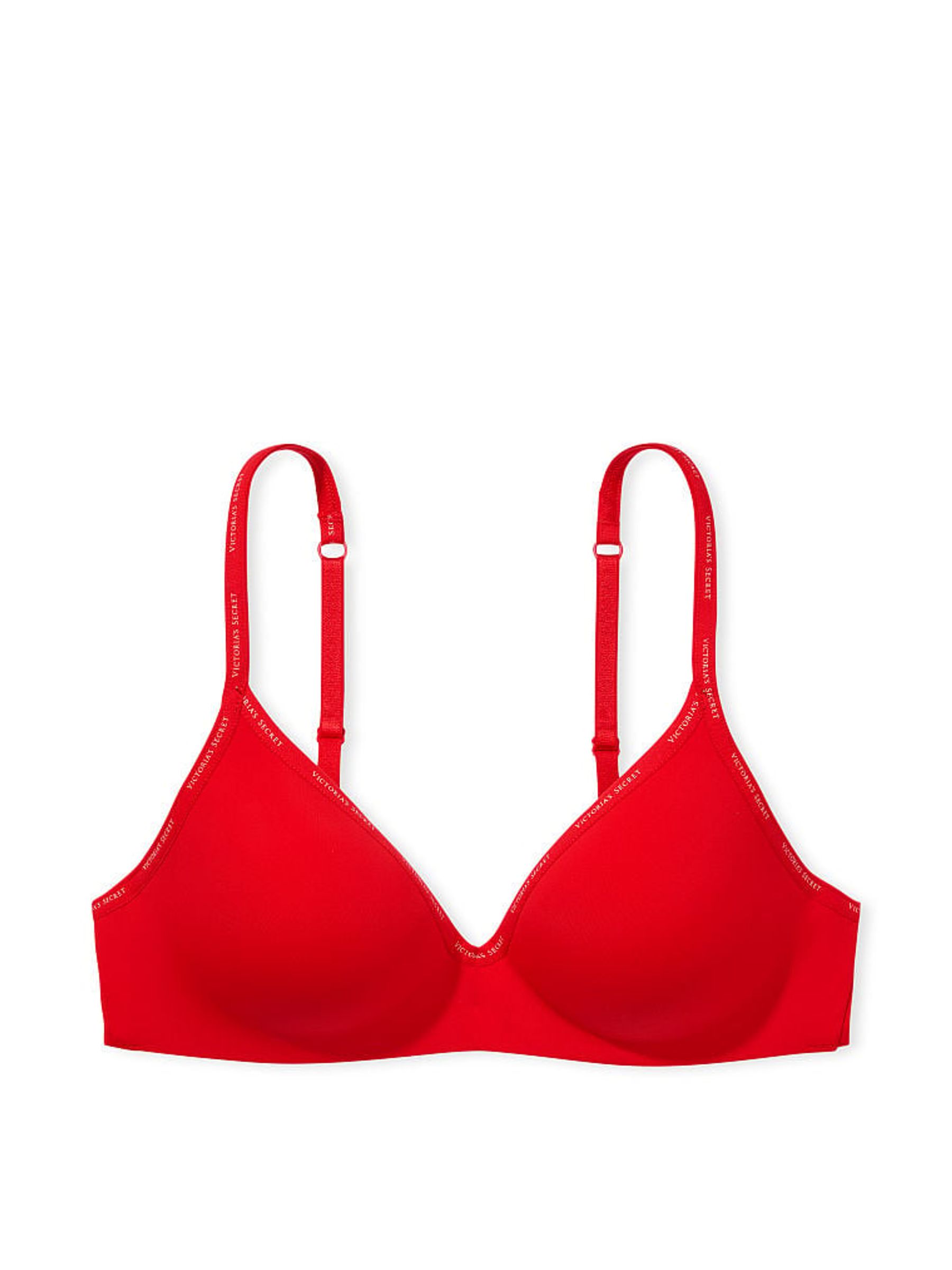 Lipstick Red T Shirt Logo Strap Bra - Image 3 of 4