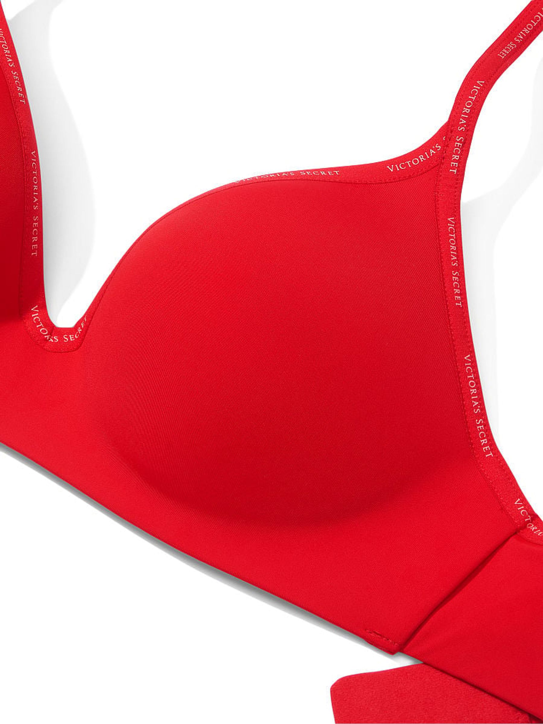 Lipstick Red T Shirt Logo Strap Bra - Image 4 of 4