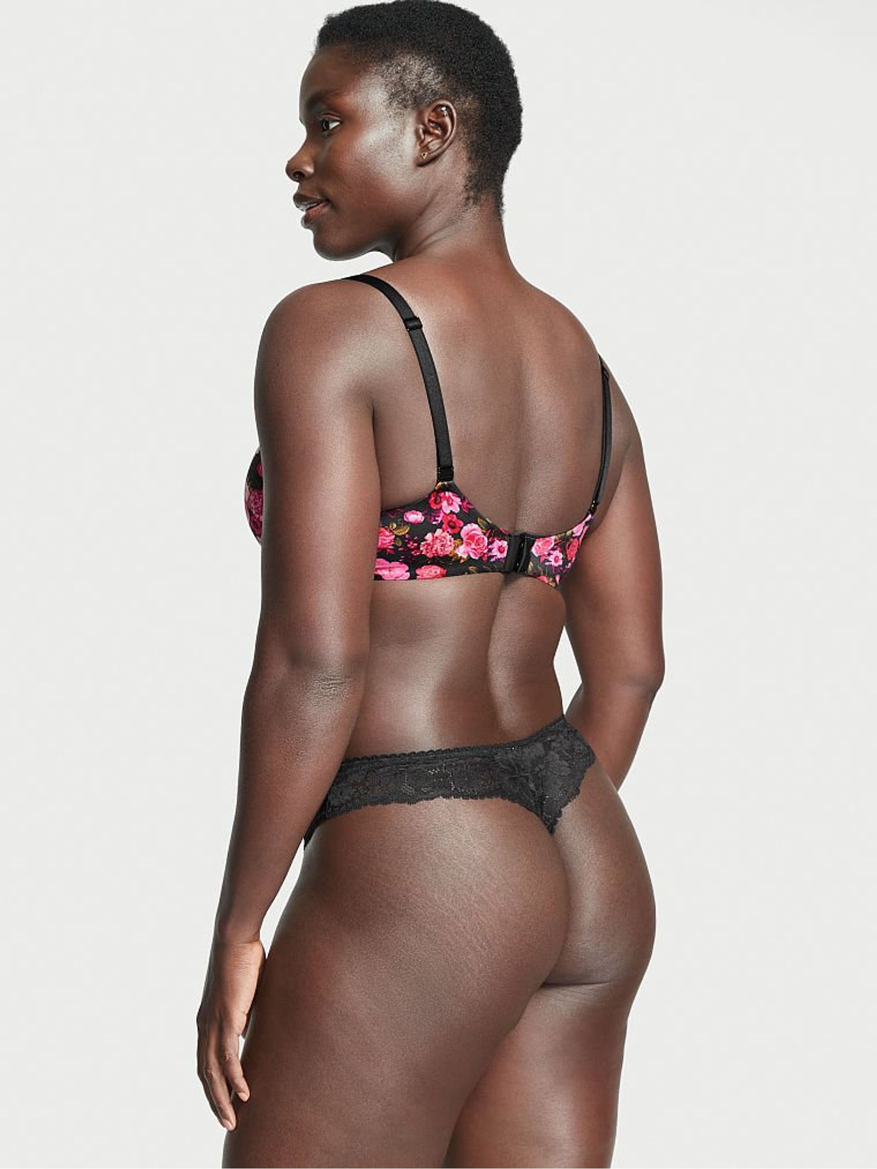 Black Rose Smooth Thong Knickers - Image 2 of 3