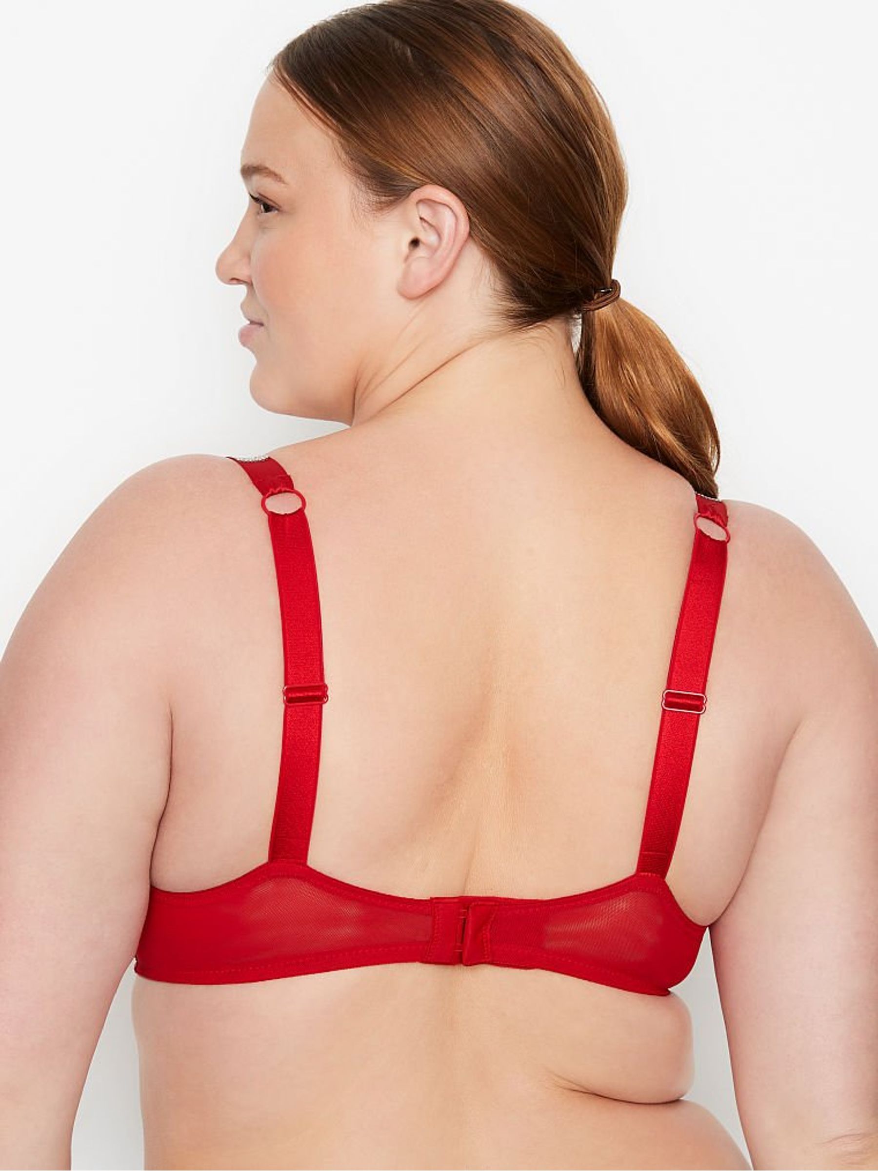 Lipstick Red Add 2 Cups Push Up Shine Strap Bra - Image 2 of 3