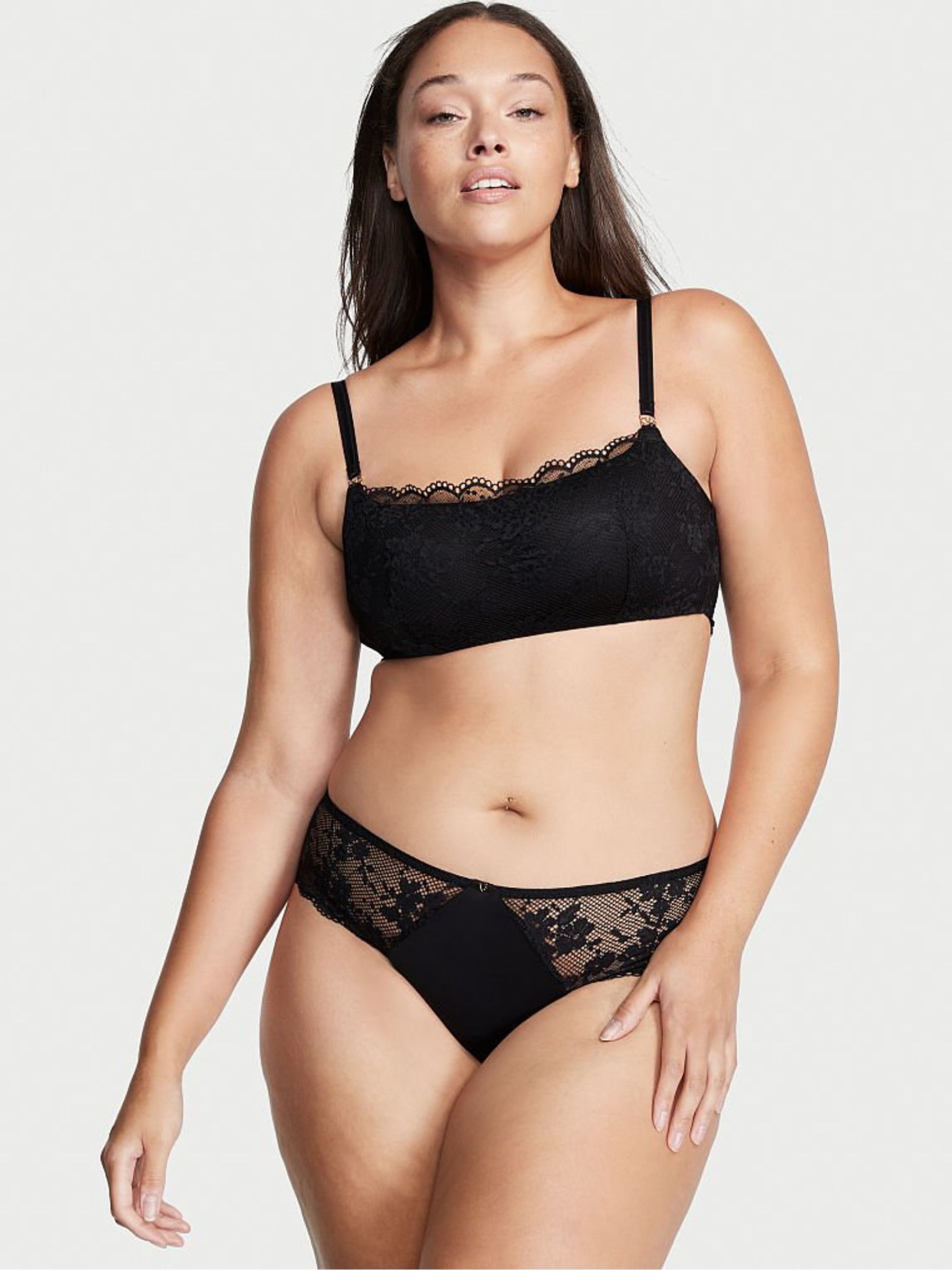 Black Smooth Lightly Lined Non Wired Lounge Bra - Image 3 of 4