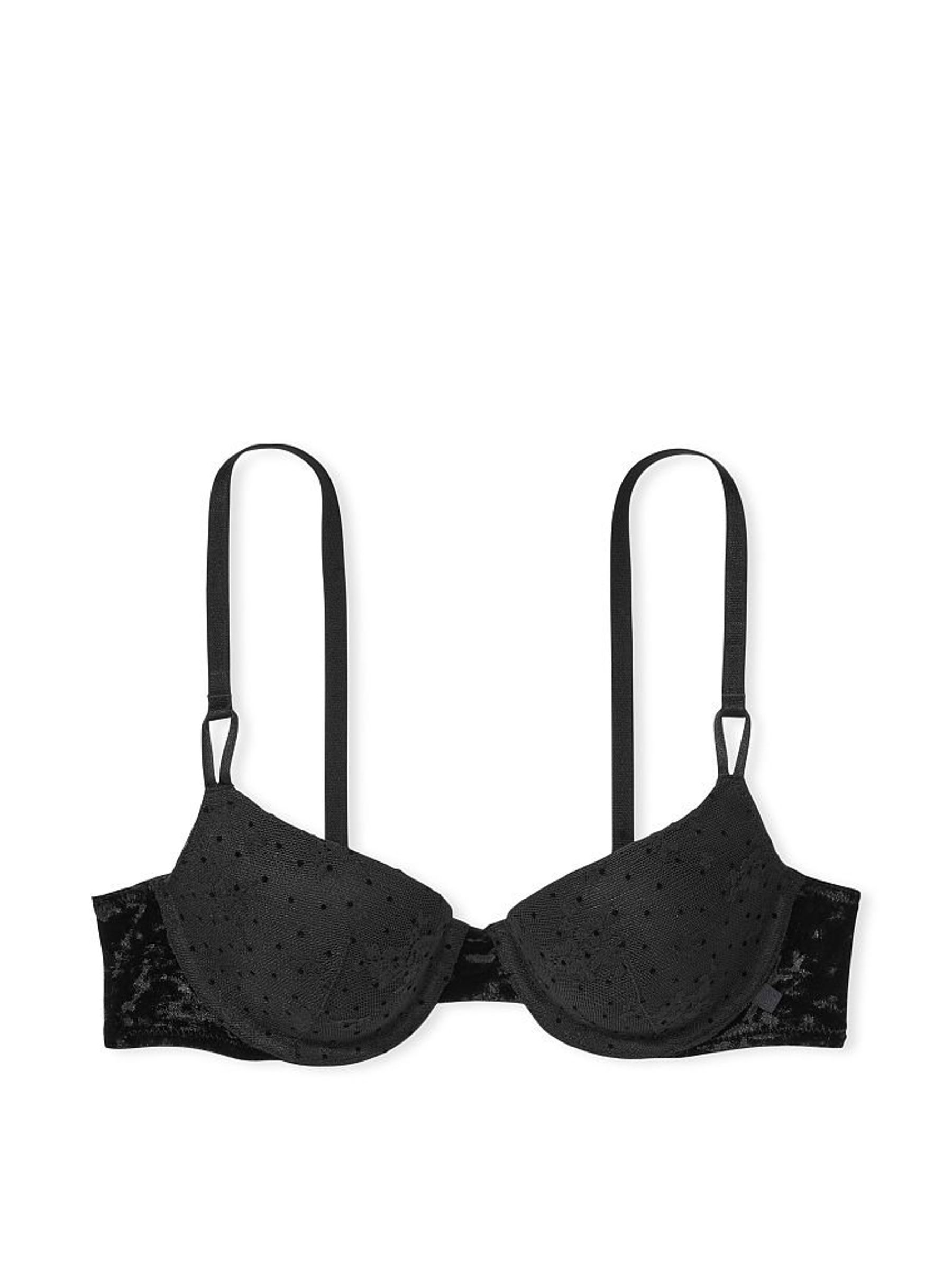 Black Lightly Lined TShirt Demi Bra - Image 3 of 4