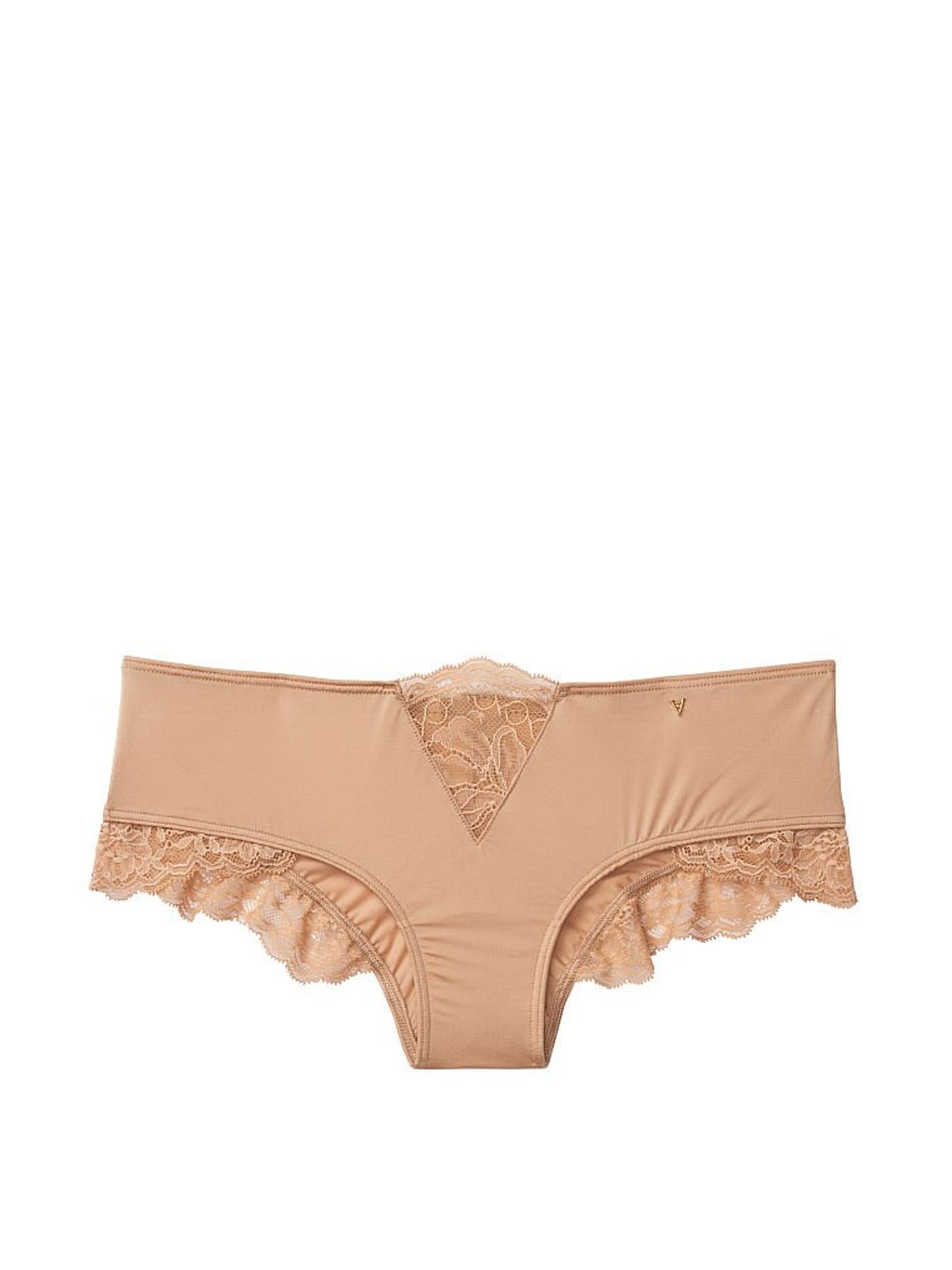 Sweet Nude Praline Micro Lace Inset Cheeky Knickers - Image 4 of 4