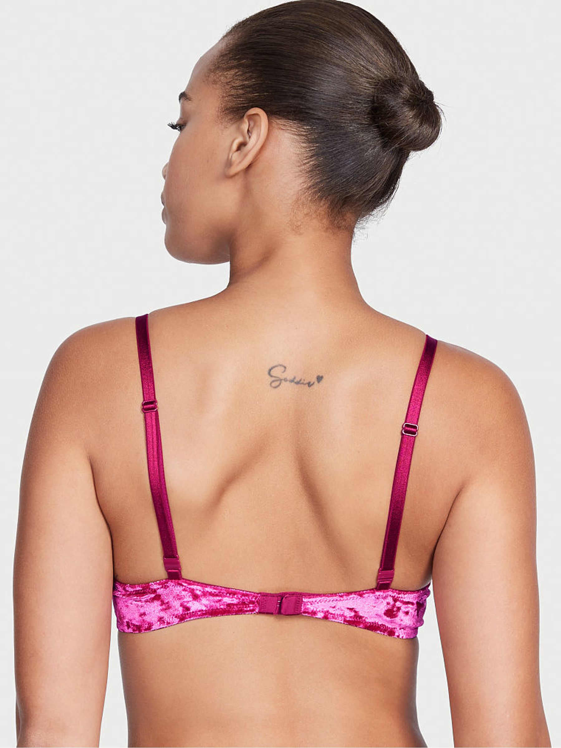 Claret Red Lace Push Up Bra - Image 2 of 4