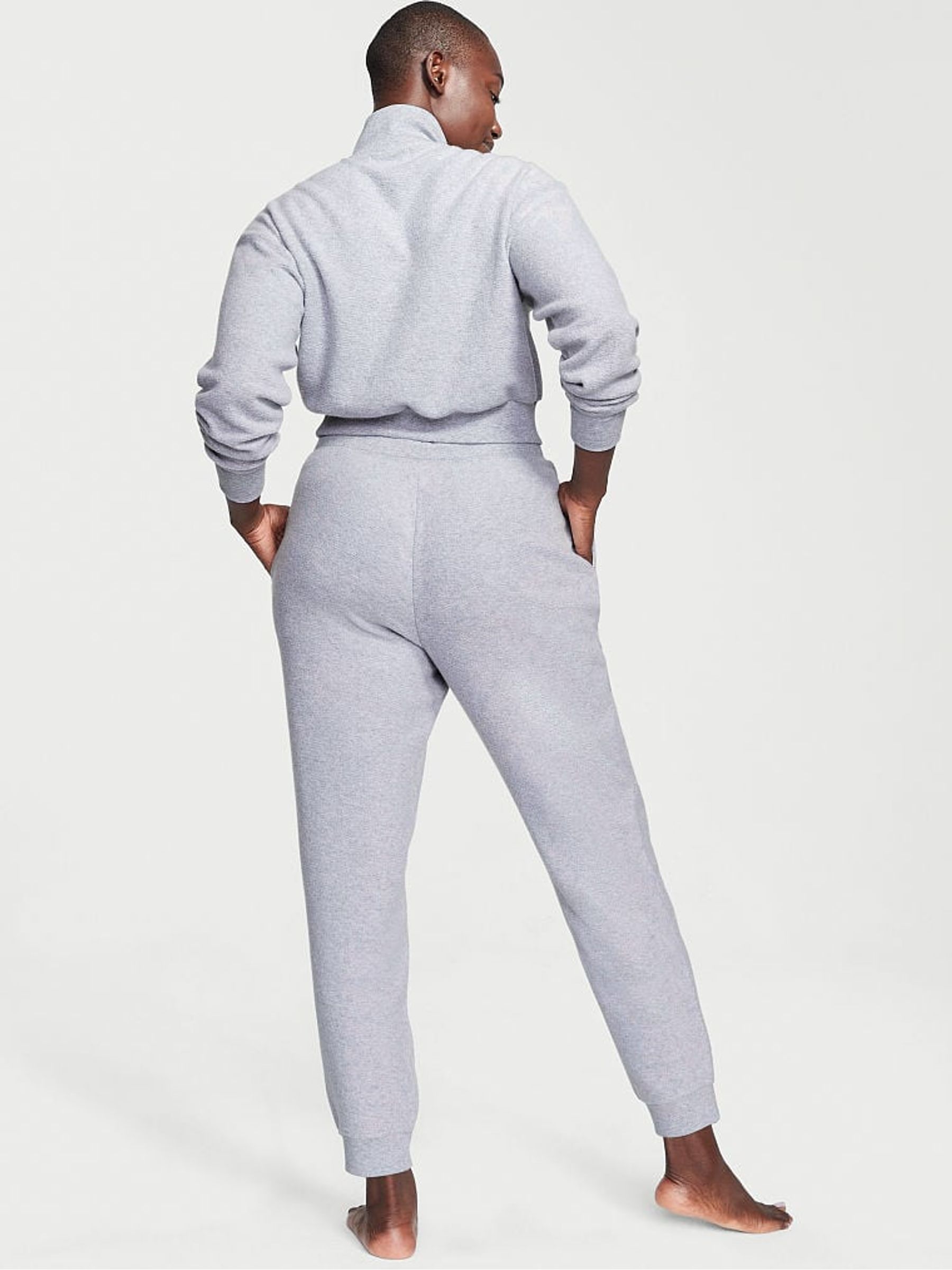 Medum Heather Grey Fleece Lounge Jogger - Image 2 of 3