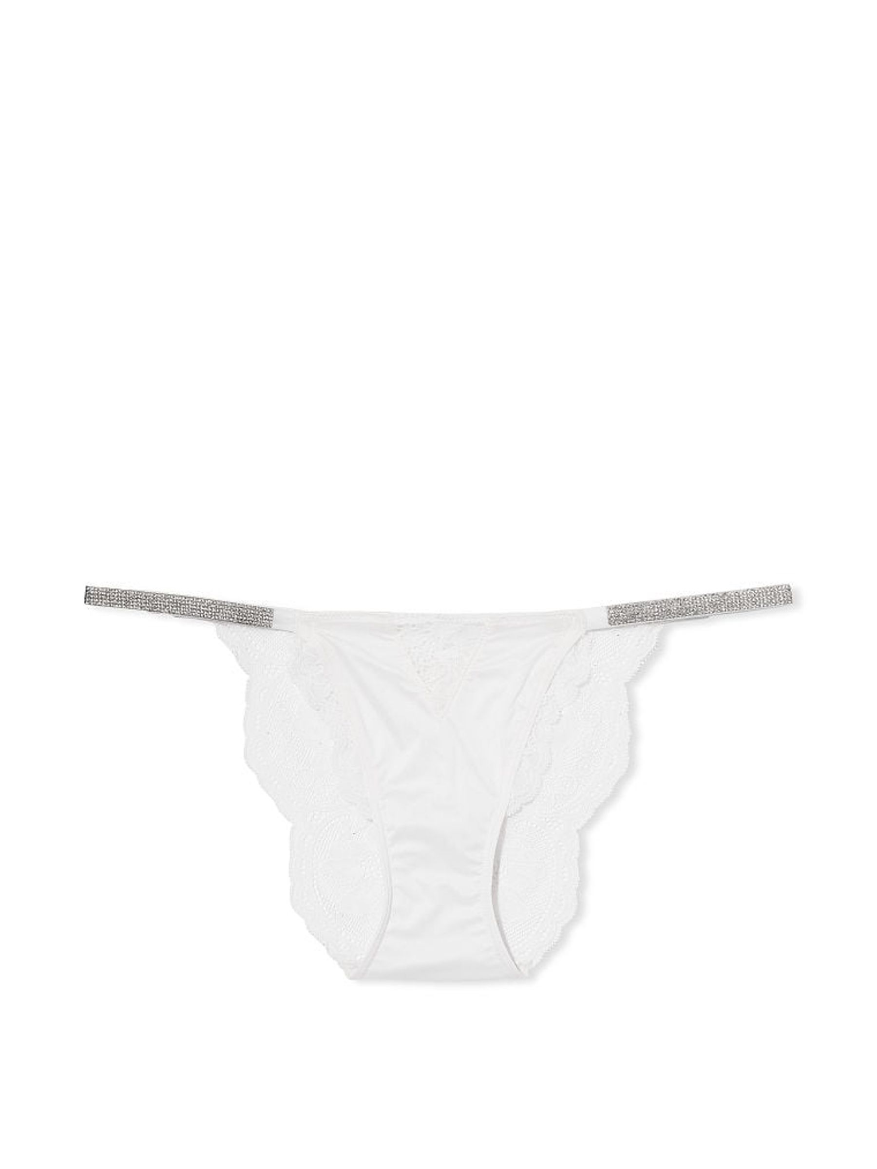 Coconut White Smooth Cheeky Shine Strap Knickers - Image 3 of 3