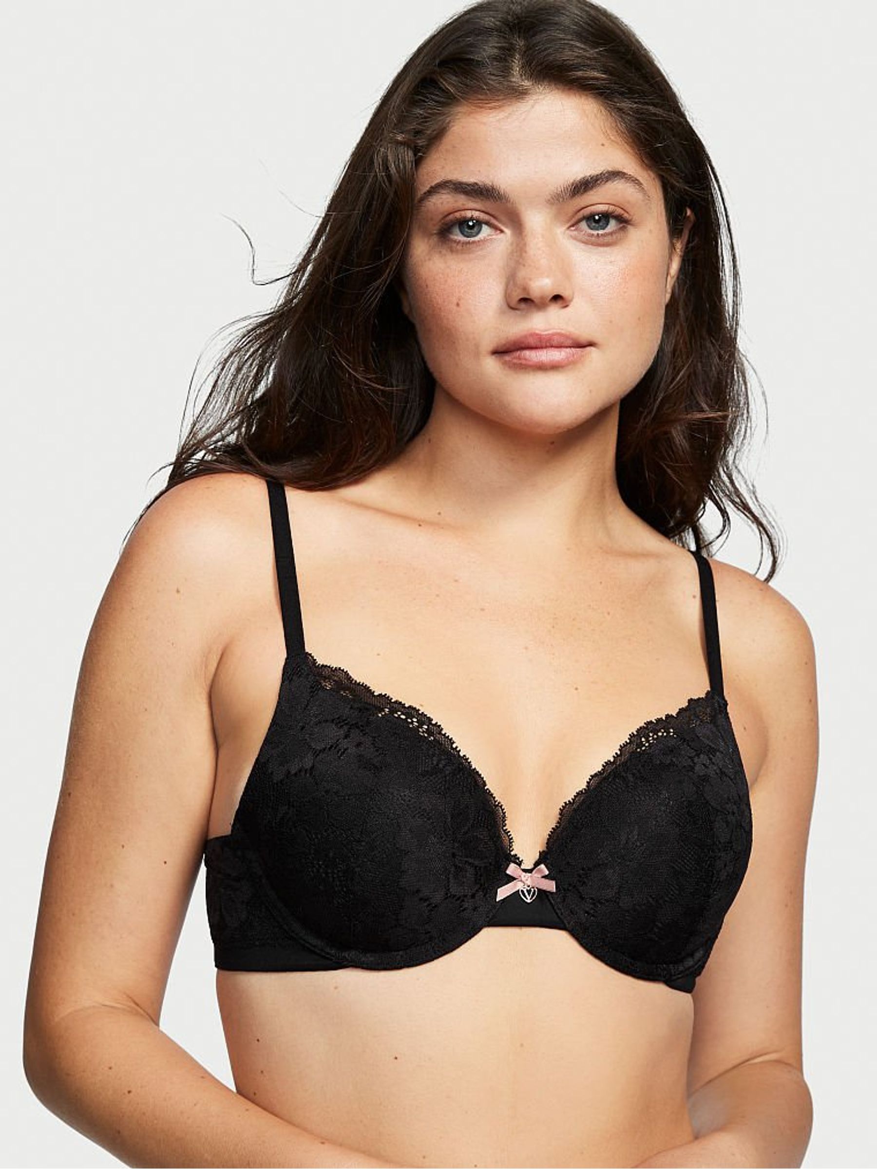 Black Lace Full Cup Push Up Bra - Image 1 of 3