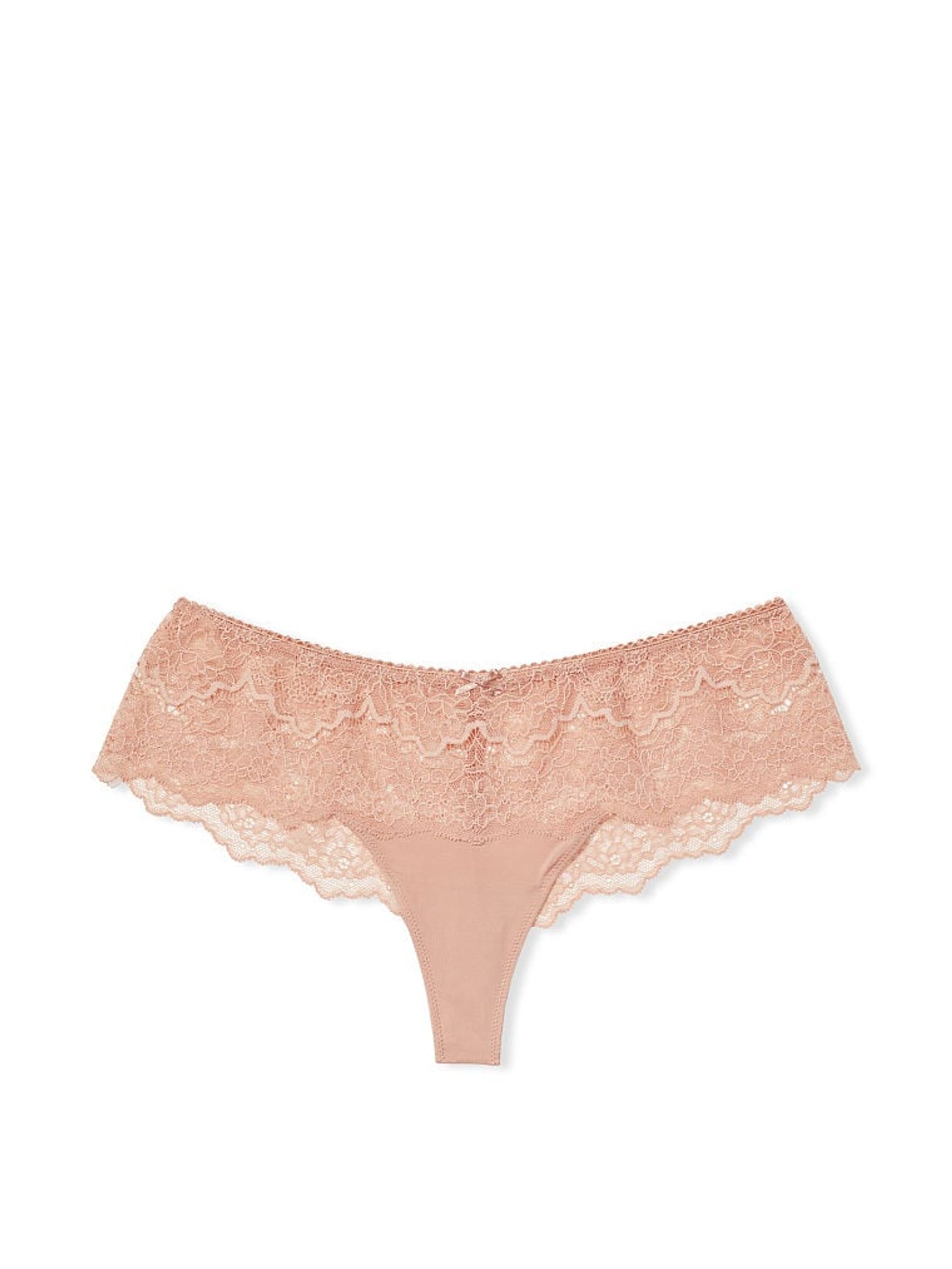 Evening Blush Nude Lace Hipster Thong Knickers - Image 3 of 3