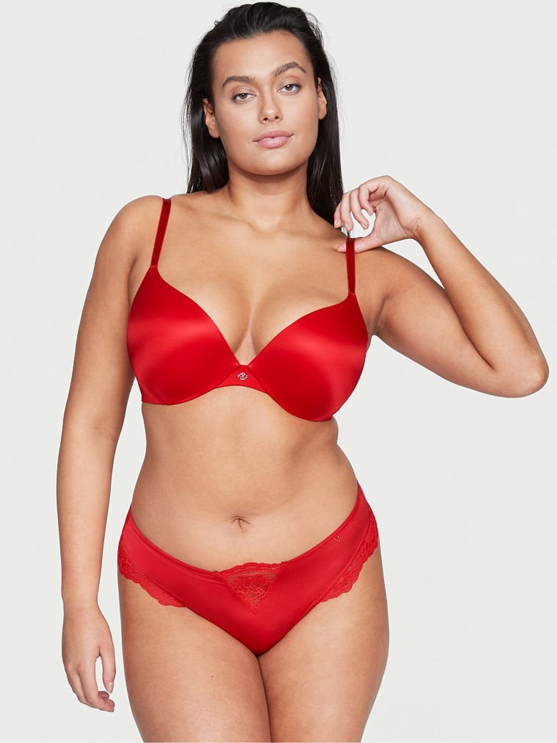 Lipstick Red Thong Lace Thong Knickers - Image 3 of 5