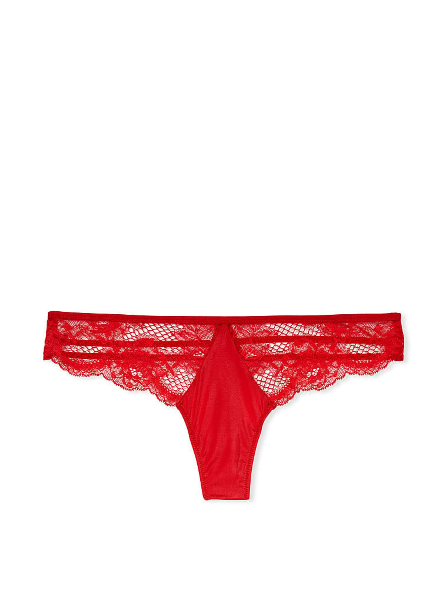 Lipstick Red Thong Lace Thong Knickers - Image 5 of 5