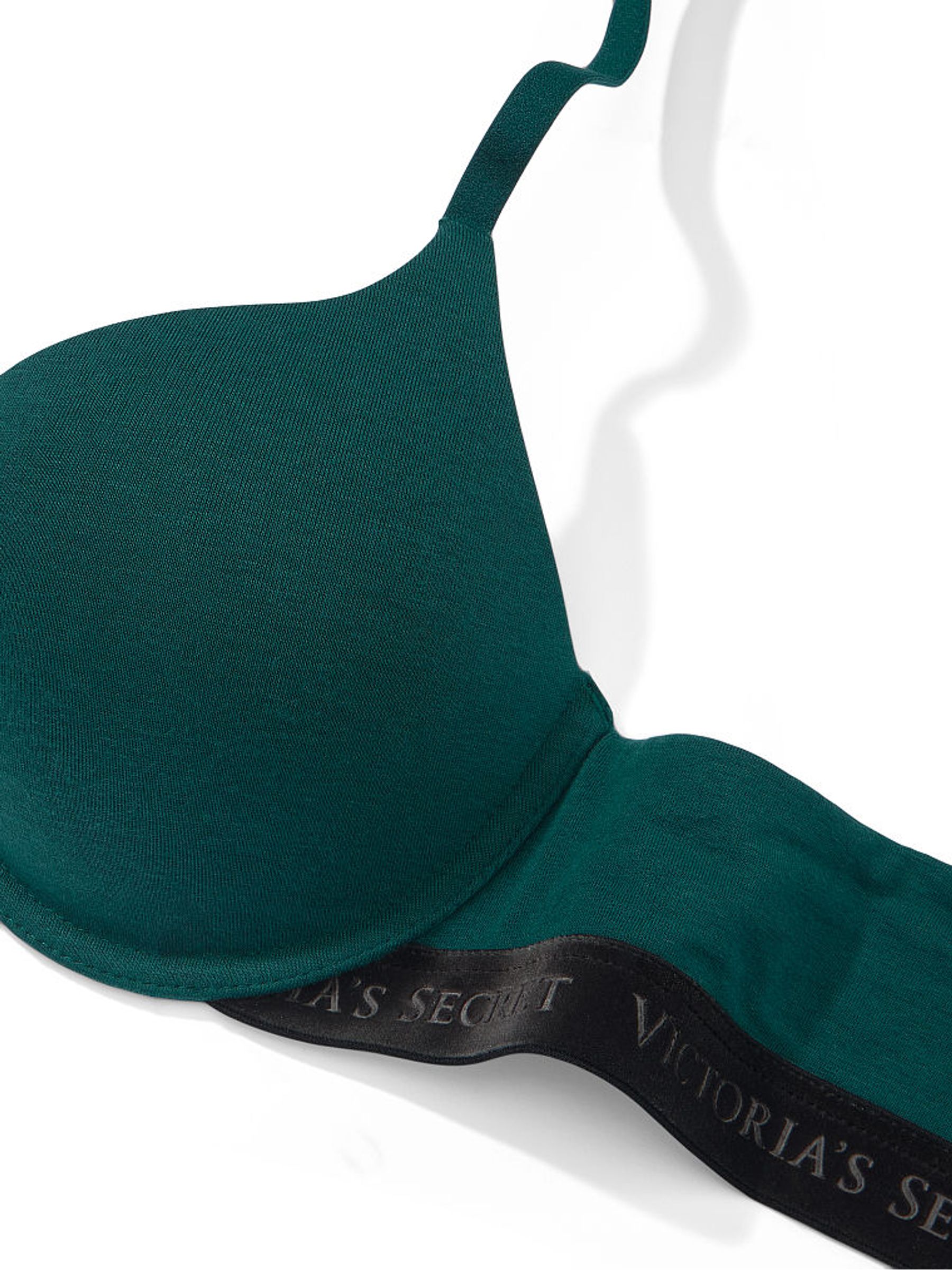 Black Ivy Green Regular Cup Lightly Lined Logo Strap Full Cup Bra - Image 4 of 4