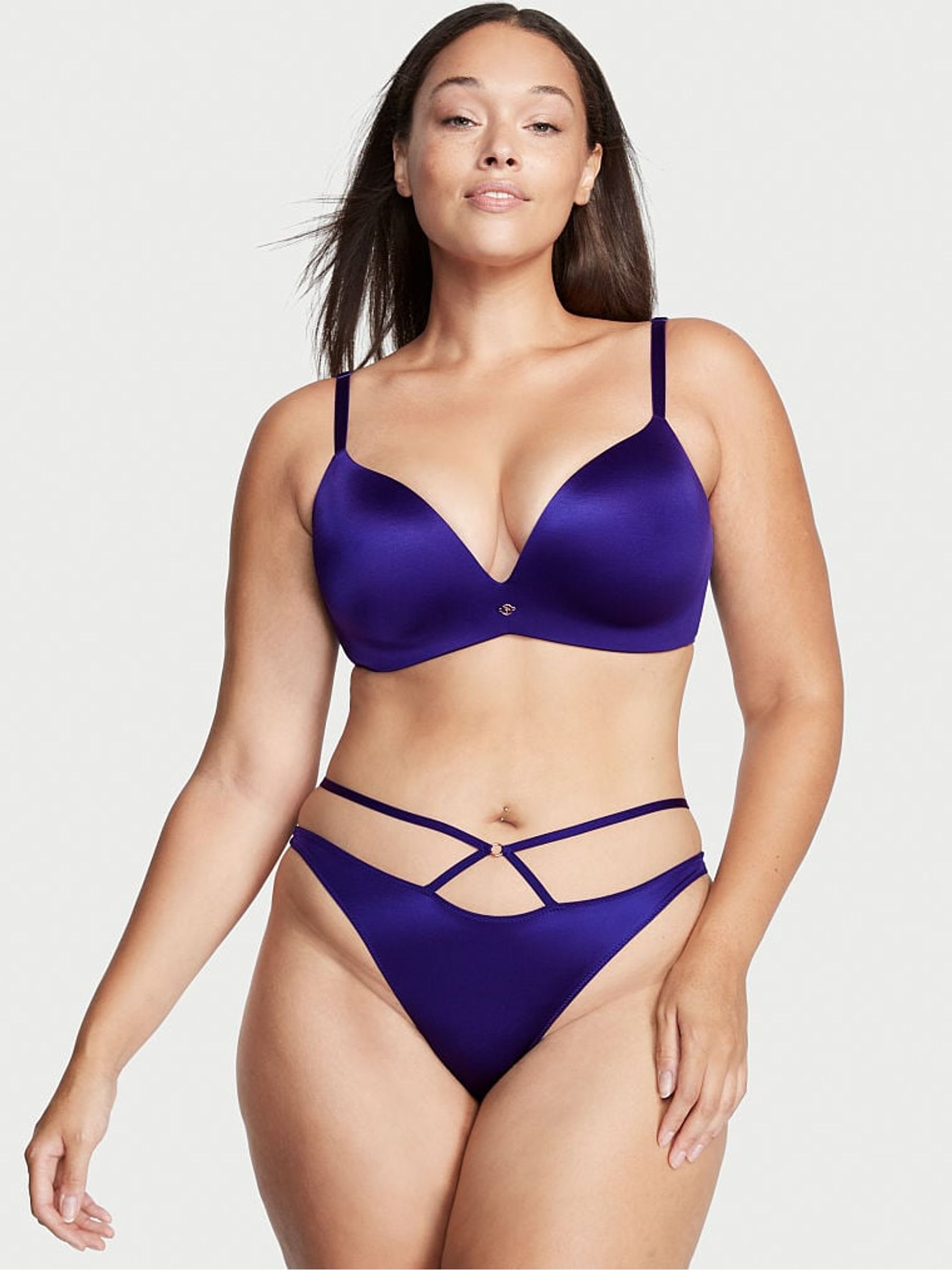 Night Ocean Blue Non Wired Push Up Bra - Image 1 of 3