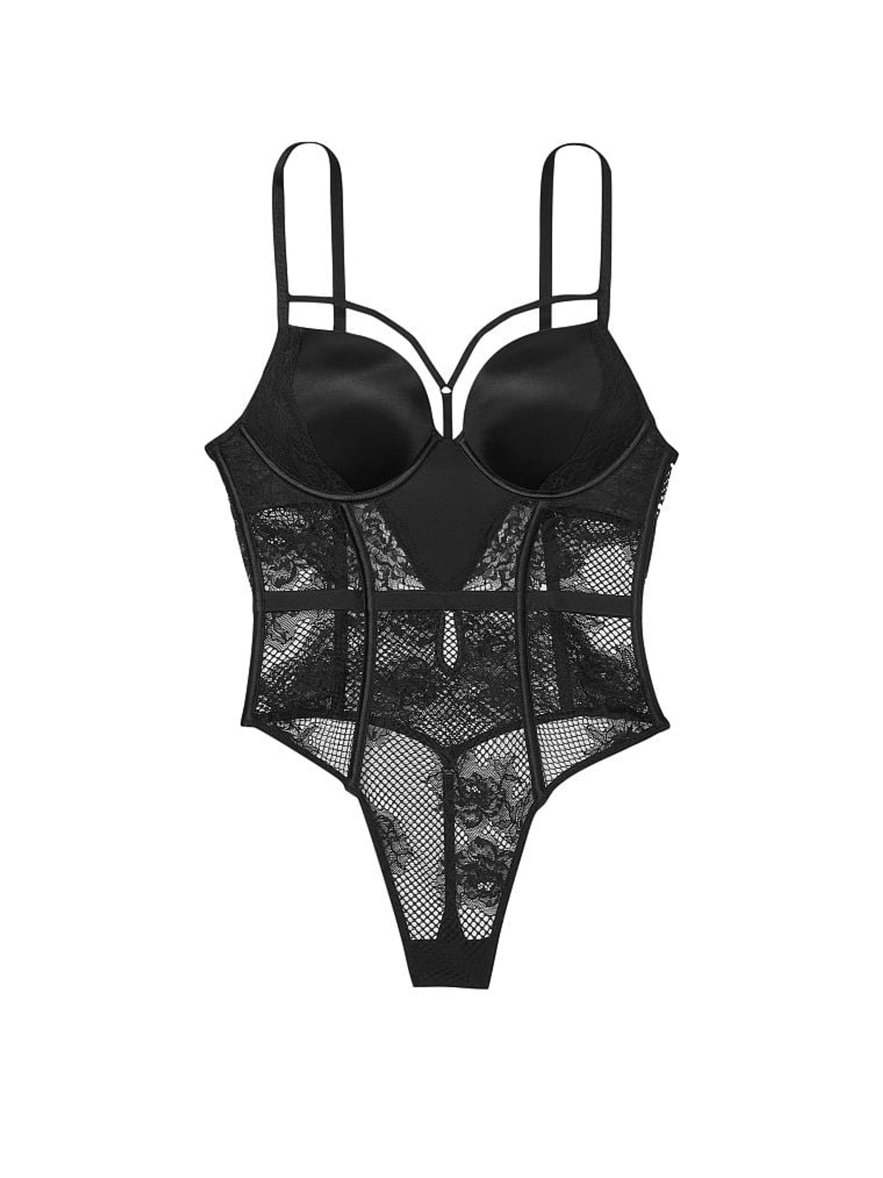 Black Fishnet Bombshell Bodysuit - Image 3 of 3