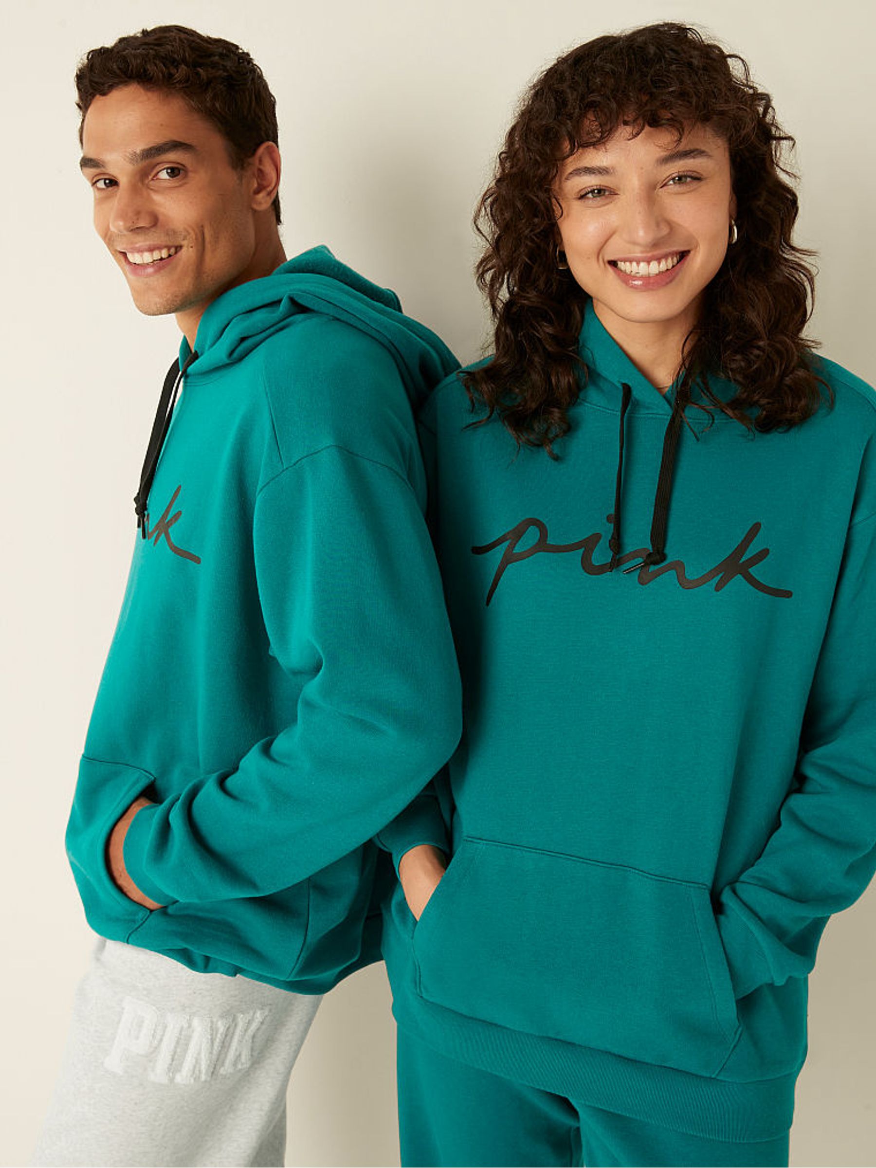 Deep Lake Blue Logo Lounge Zip Up Sweatshirt - Image 3 of 4