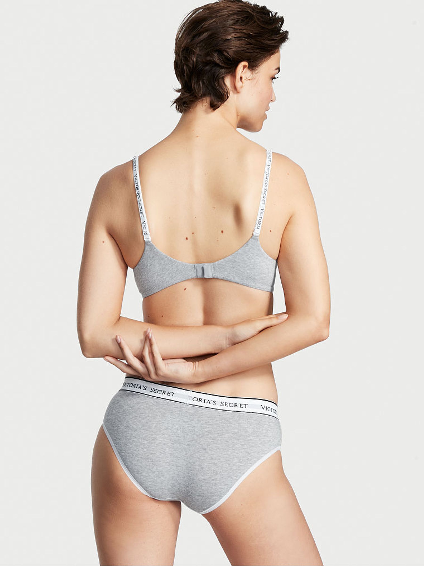 Grey Heather Hipster Logo Knickers - Image 2 of 3