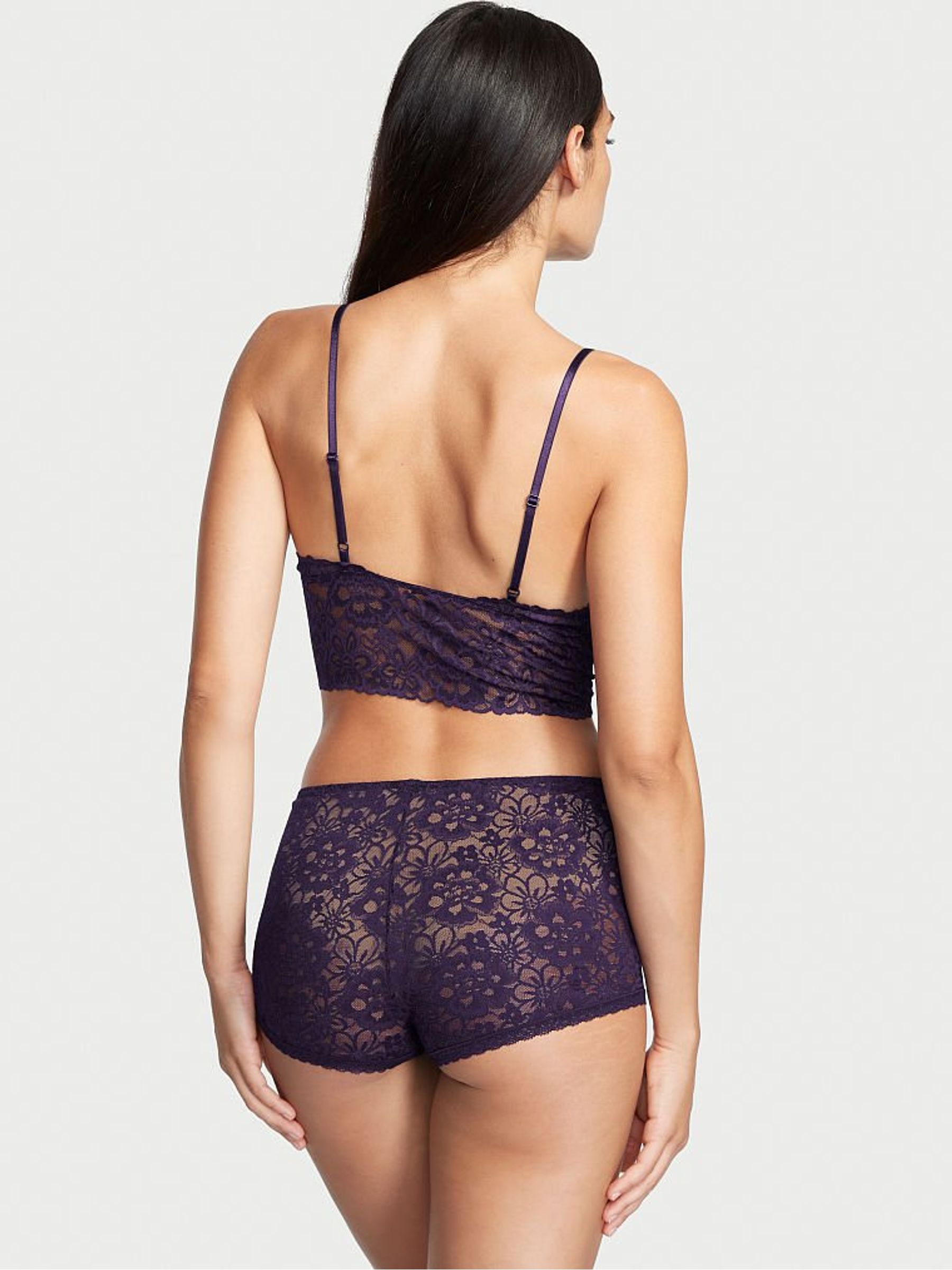 Gothic Purple Lacie Cropped Cami Boyshort Set - Image 2 of 3