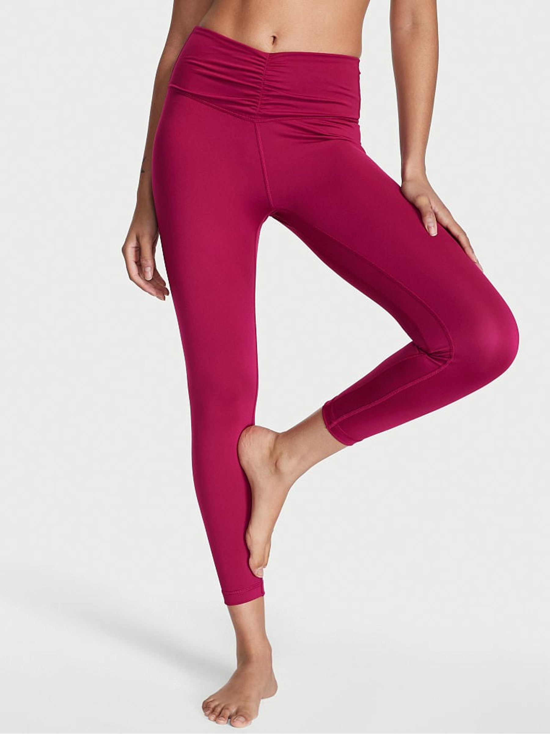 Claret Red Ruched Legging - Image 1 of 4