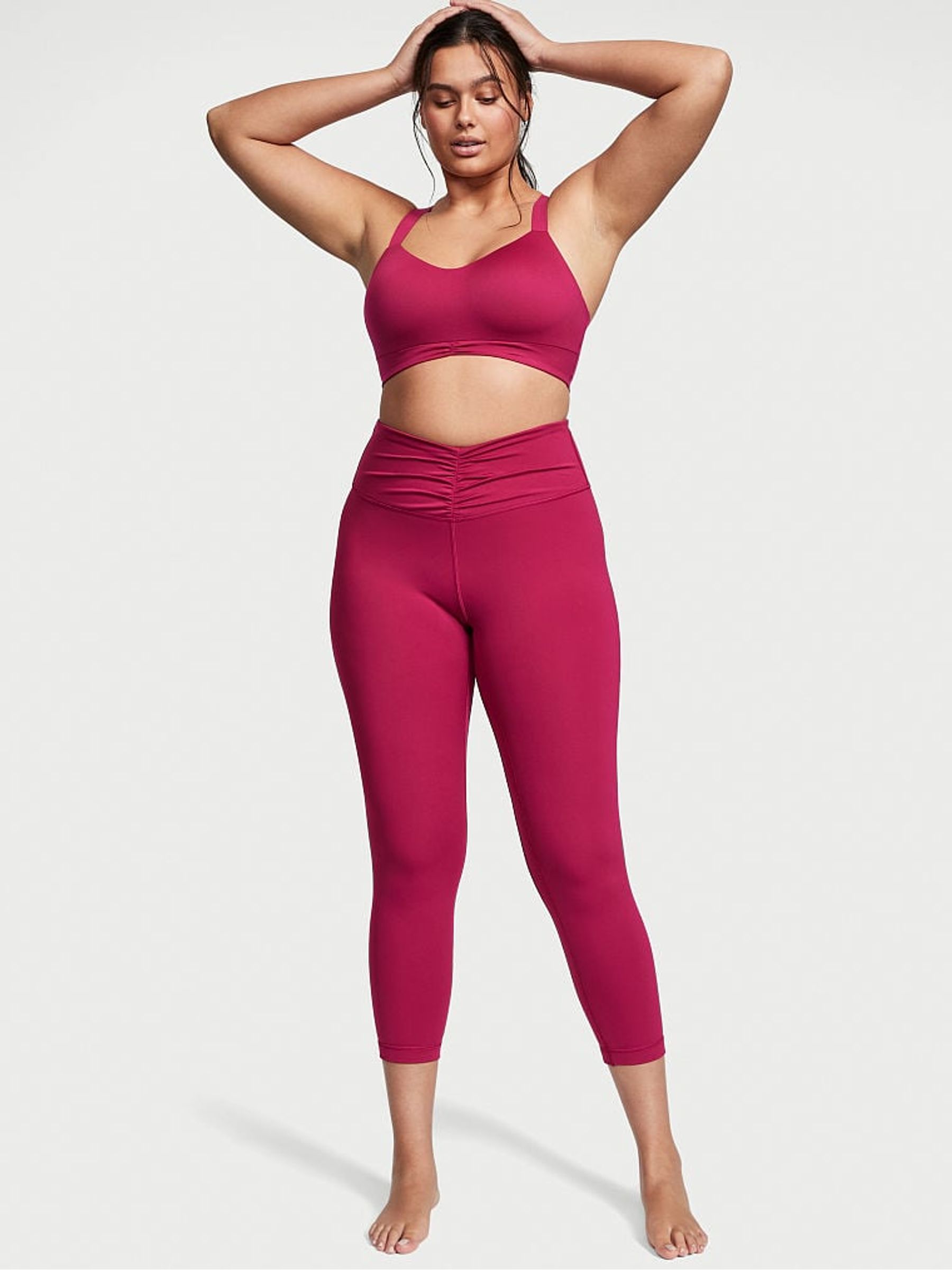 Claret Red Ruched Legging - Image 3 of 4