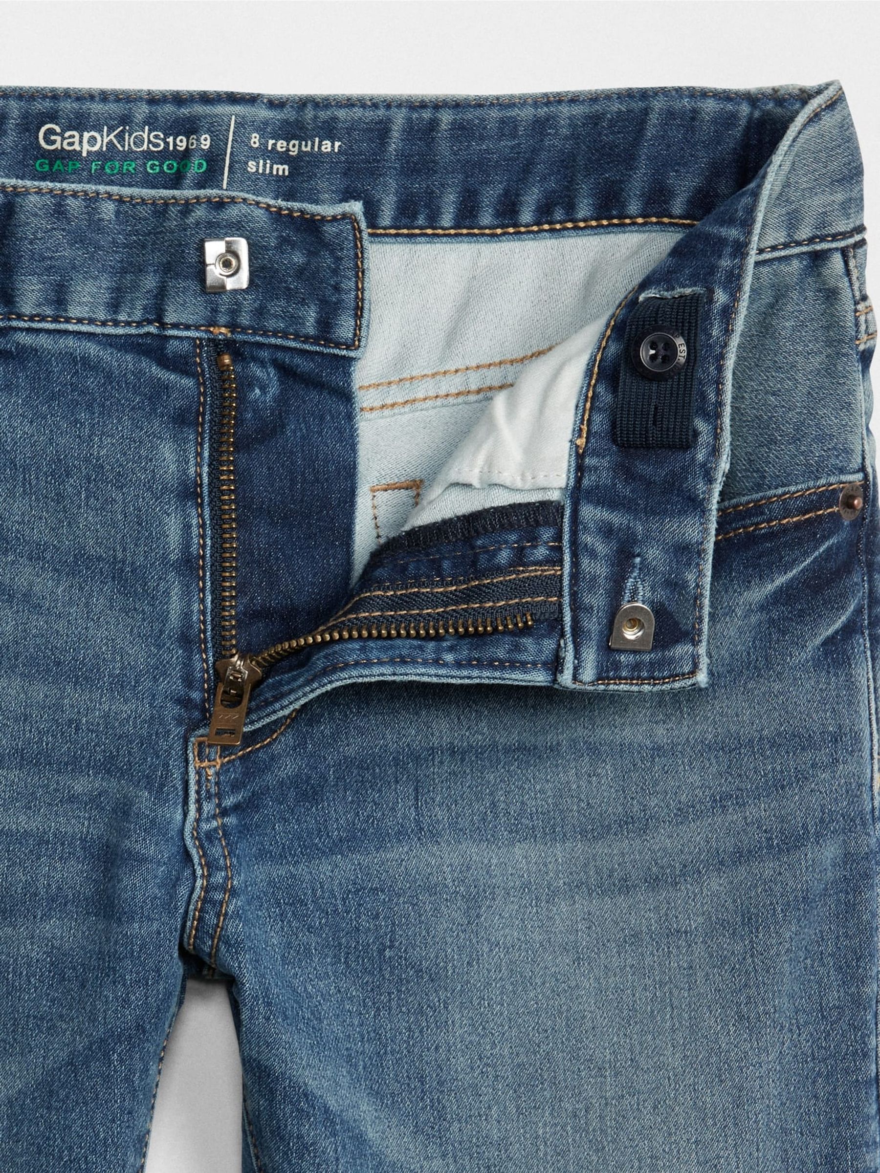 Light Wash Blue Slim Fit Stretch Jeans (4-16yrs) - Image 4 of 4