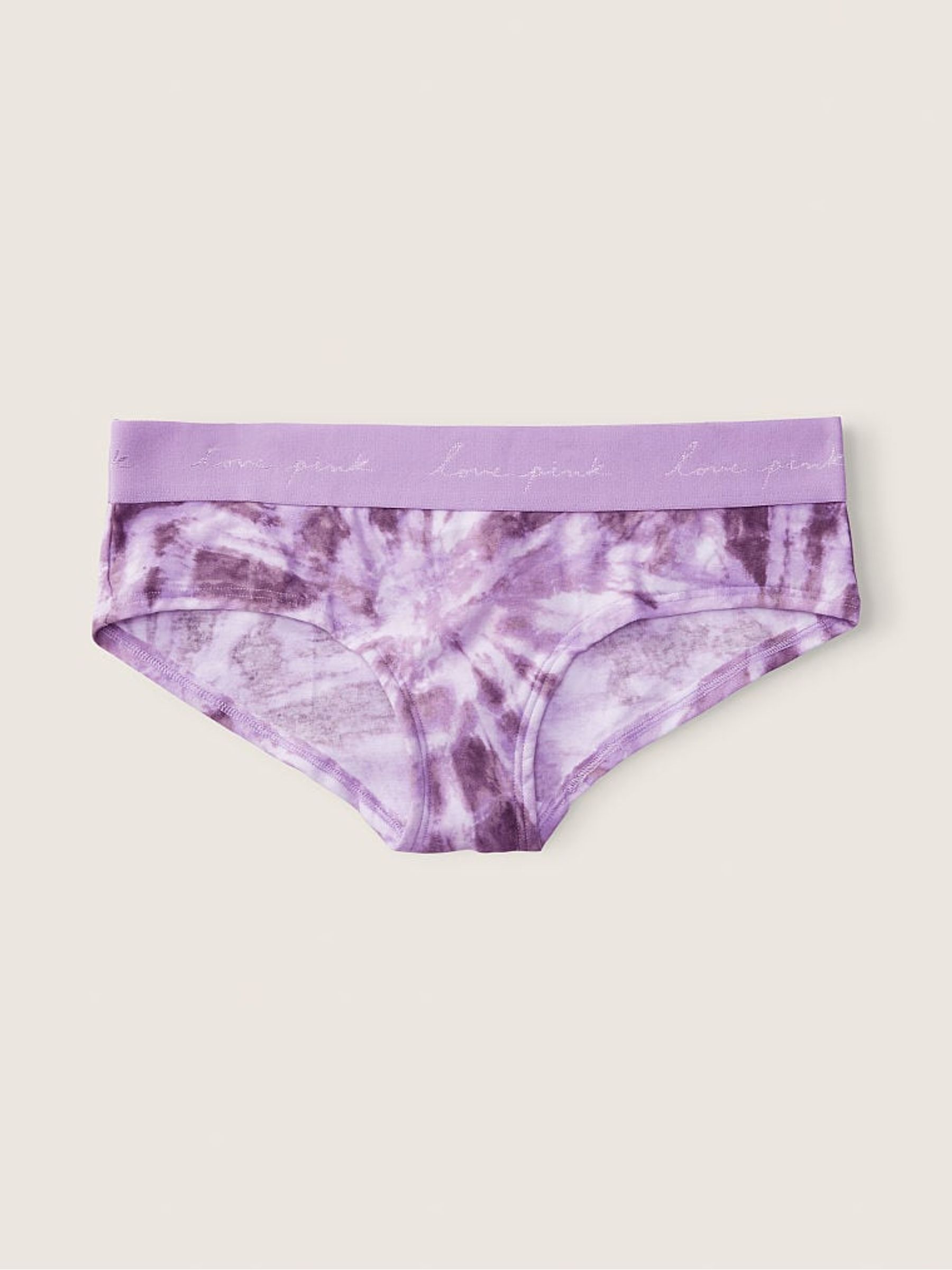 Tie Dye Lavender Love Purple Cotton Logo Hipster Knicker - Image 1 of 1