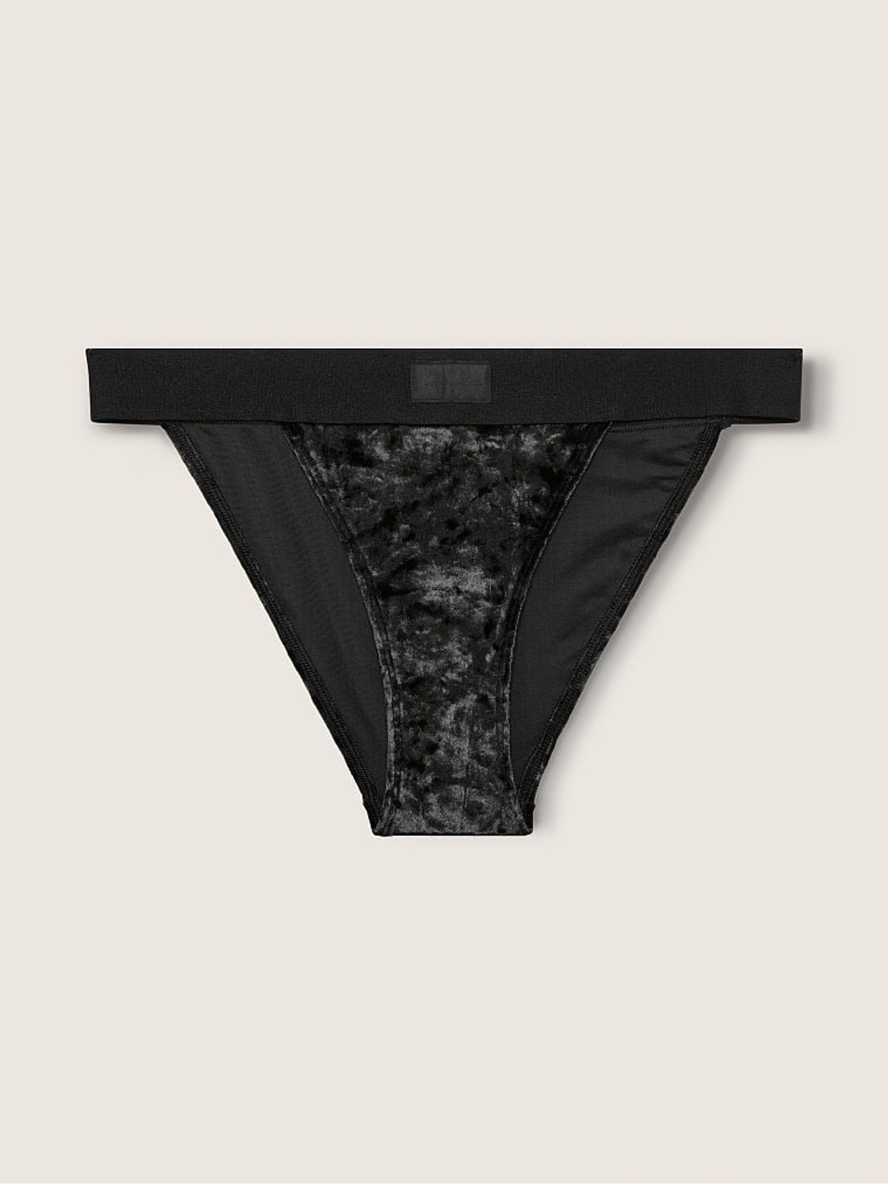 Black Velvet Bikini Knickers - Image 1 of 2