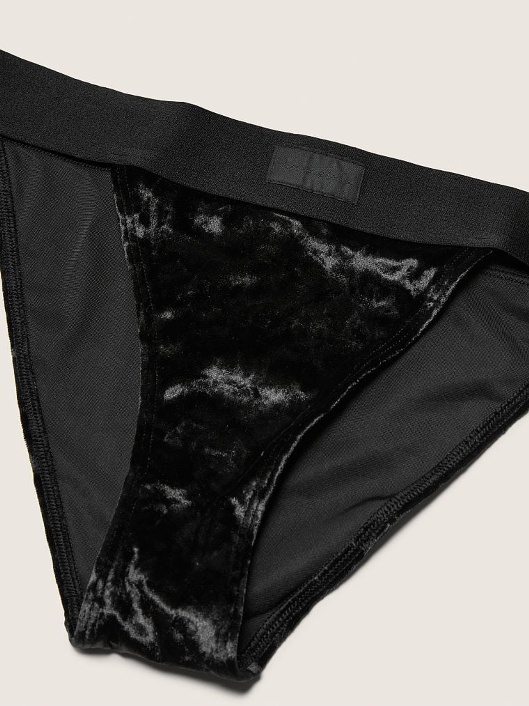 Black Velvet Bikini Knickers - Image 2 of 2