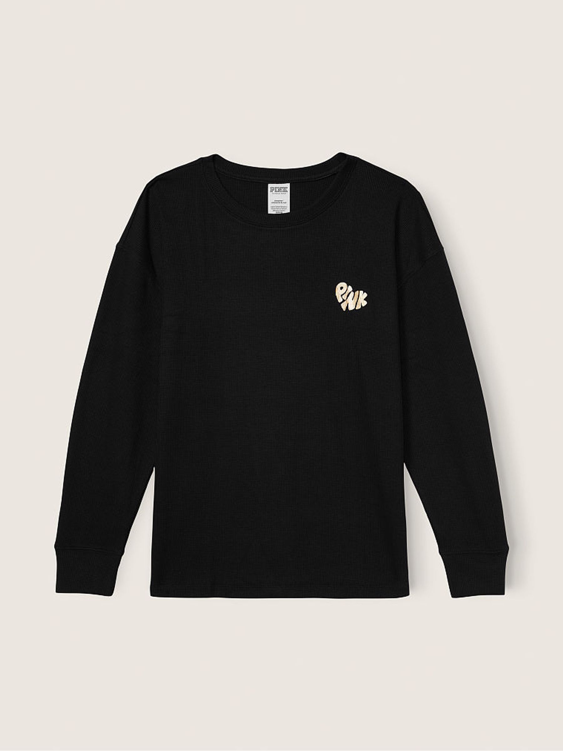 Pure Black Long Sleeve Pyjama Top - Image 4 of 4