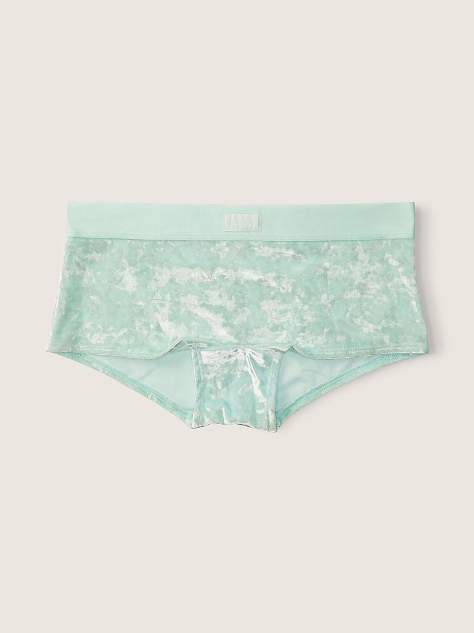 Mint Green Velvet Short Knickers - Image 1 of 2