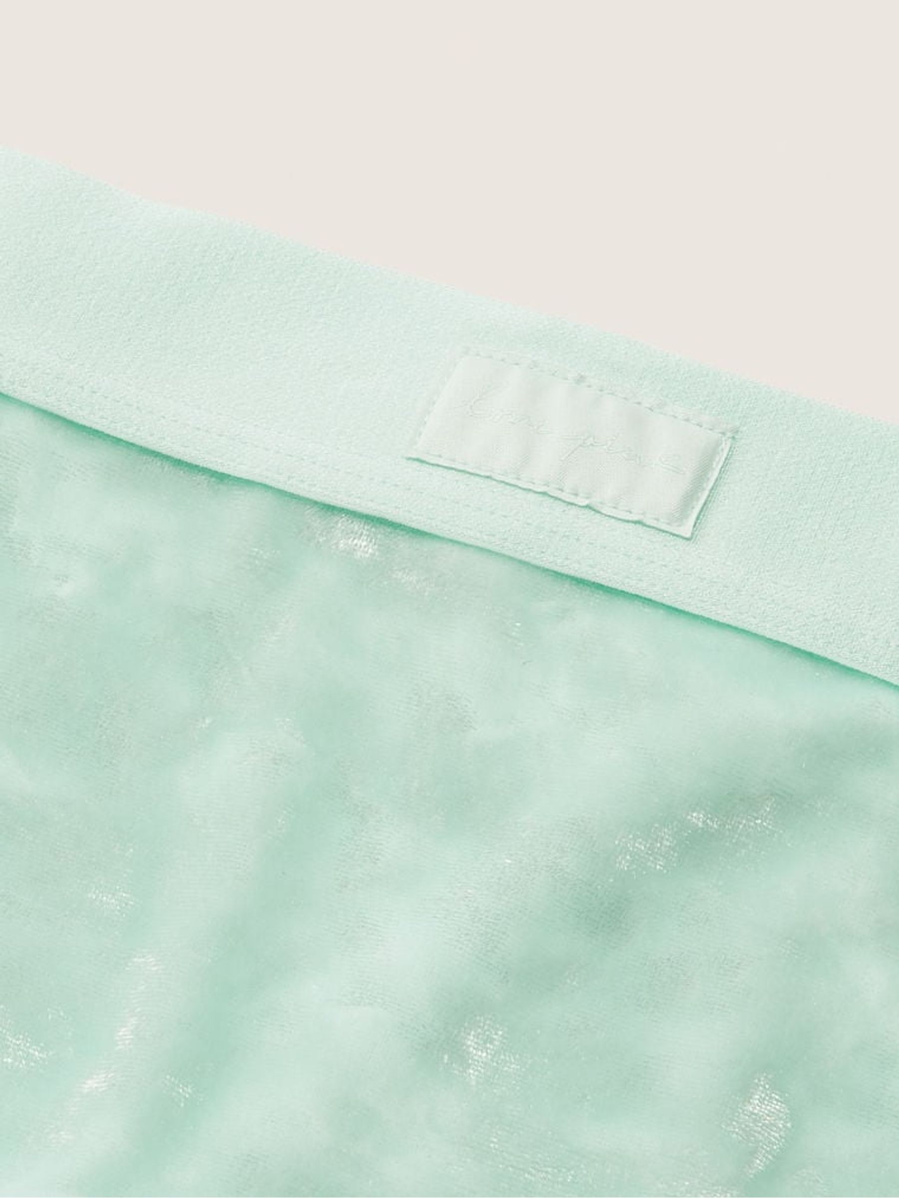 Mint Green Velvet Short Knickers - Image 2 of 2