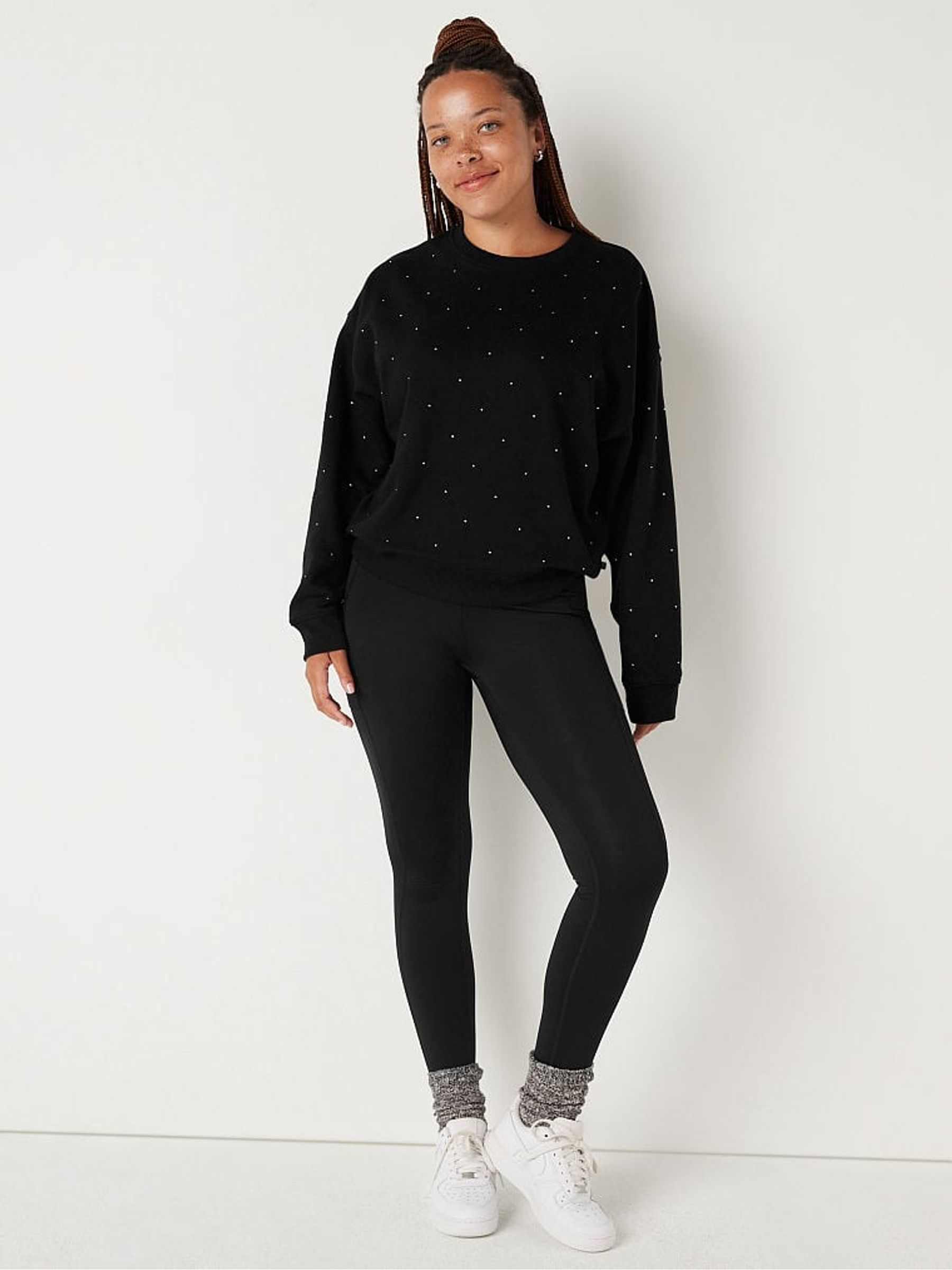 Black High Waist Full Length Winter Legging - Image 3 of 4