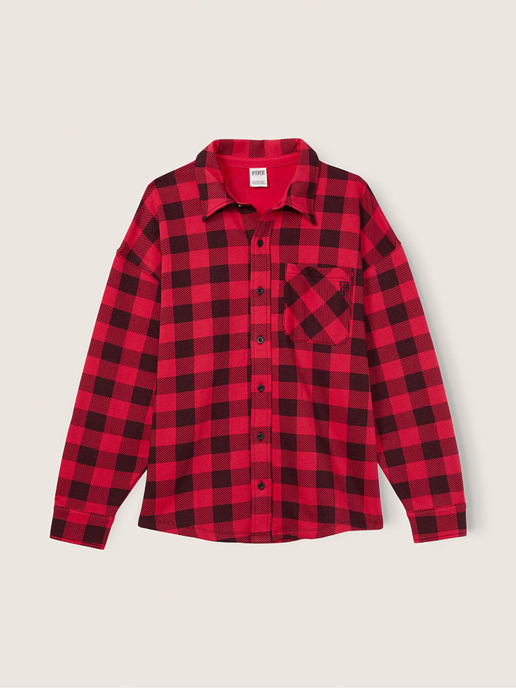 Red Pepper Plaid Fleece Shirt Jacket - Image 4 of 4