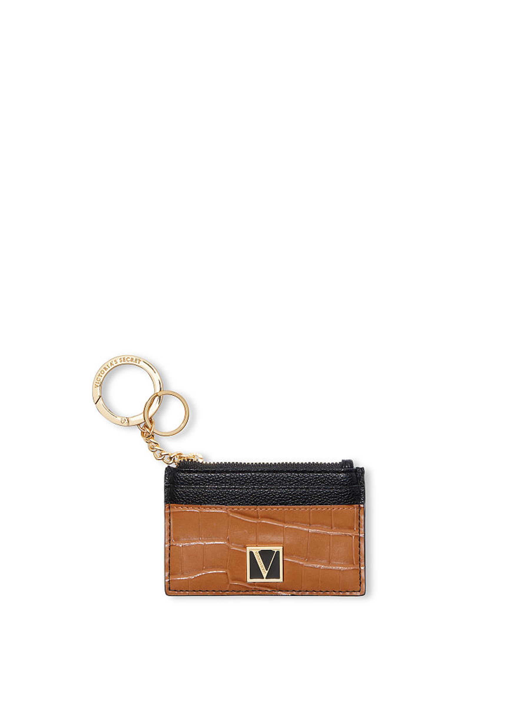 Brown Croc The Victoria Card Case Keyring - Image 1 of 2