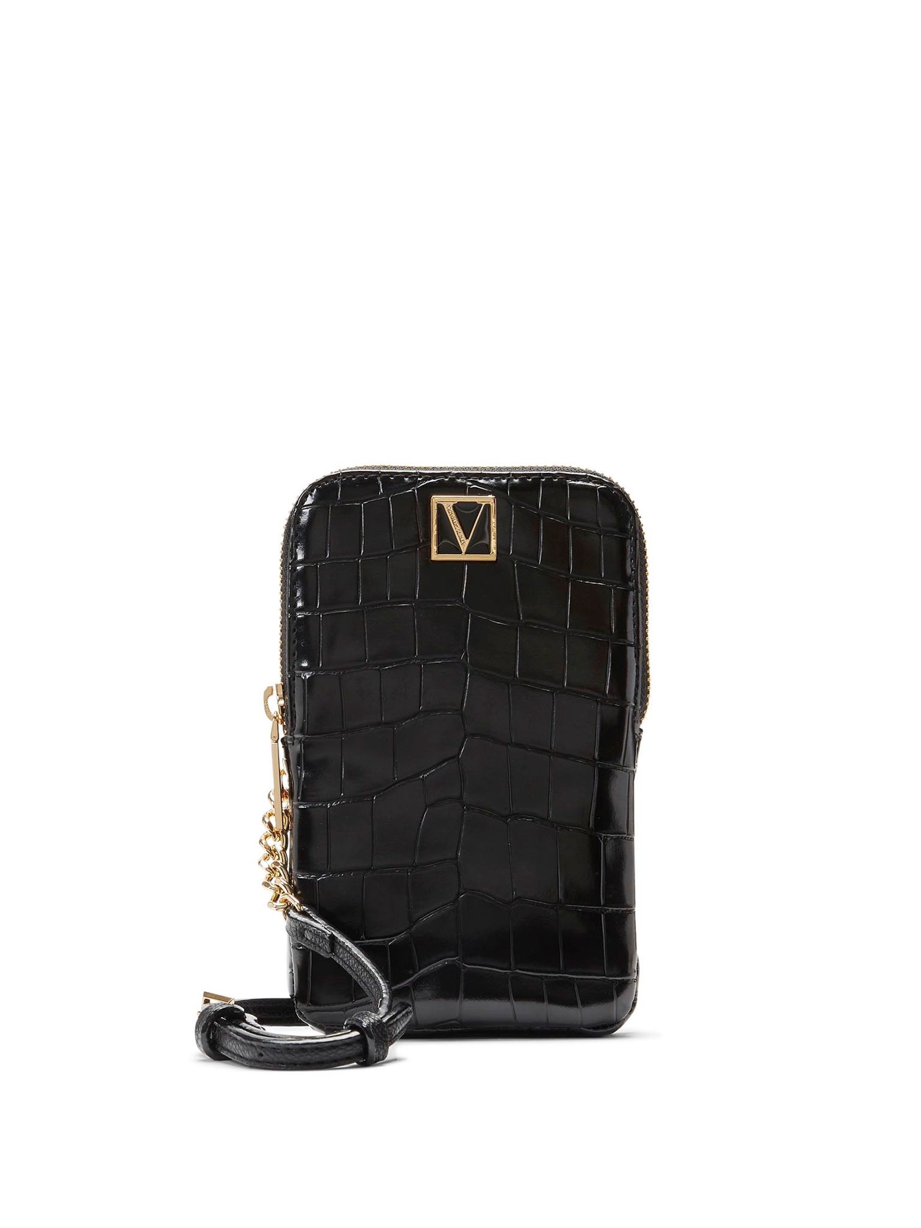 Black Croc Phone Crossbody - Image 1 of 1