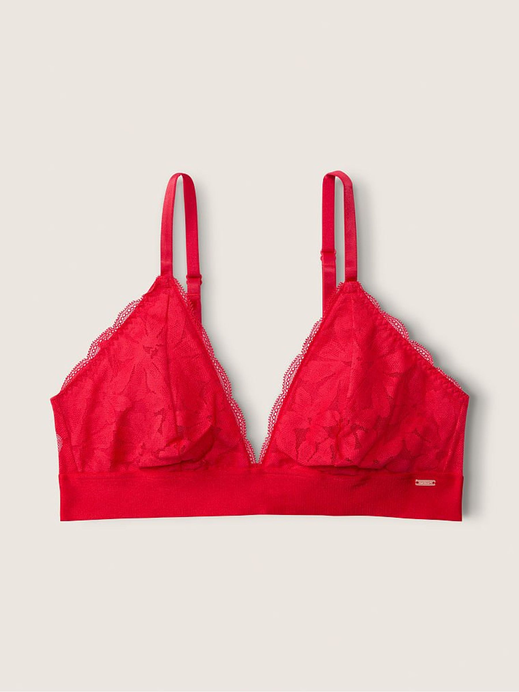 Red Pepper Regular Cup Lace Unlined Triangle Bralette - Image 3 of 4
