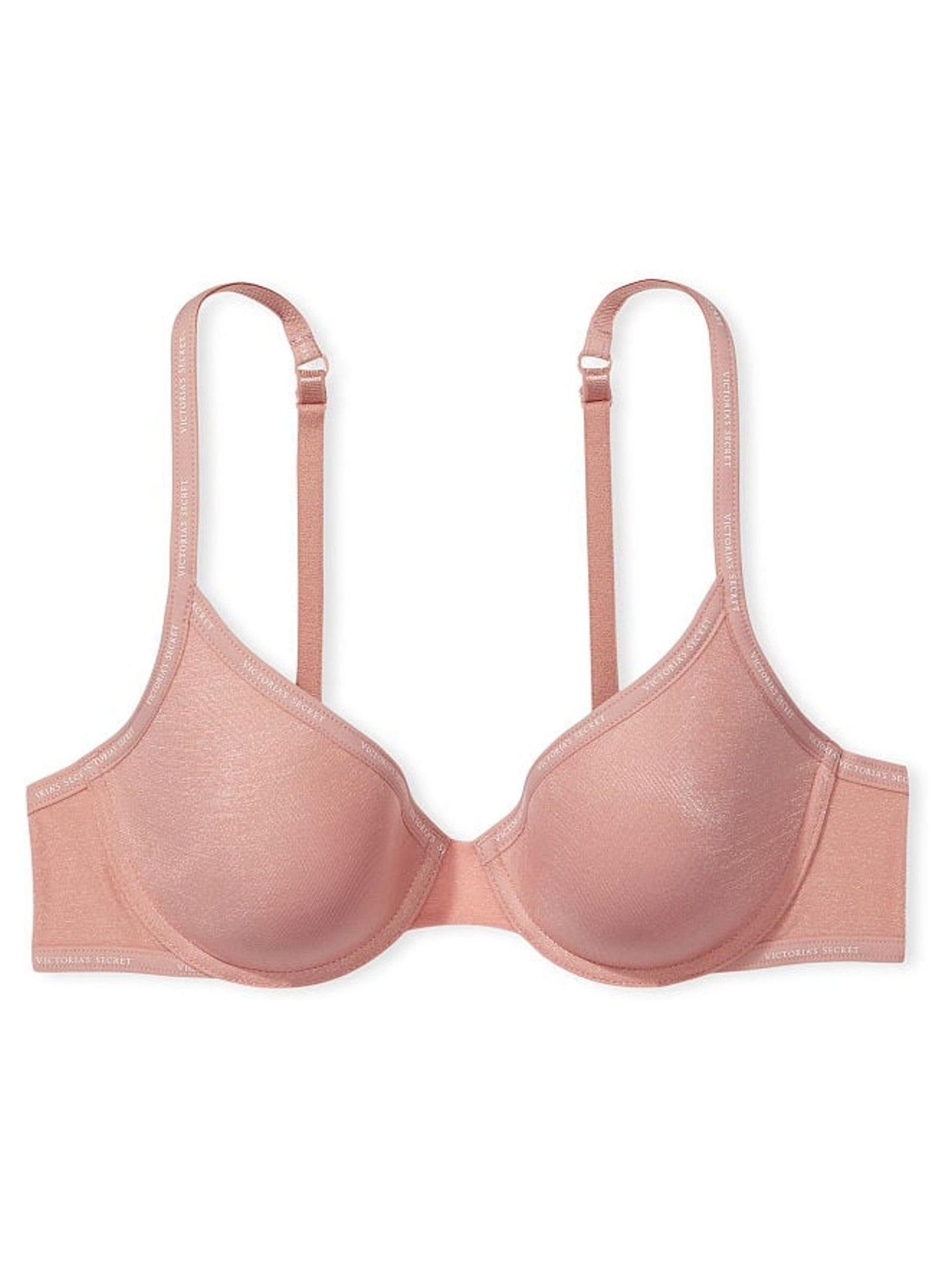 Demure Pink Demi Lightly Lined Logo Strap Full Cup Bra - Image 3 of 3