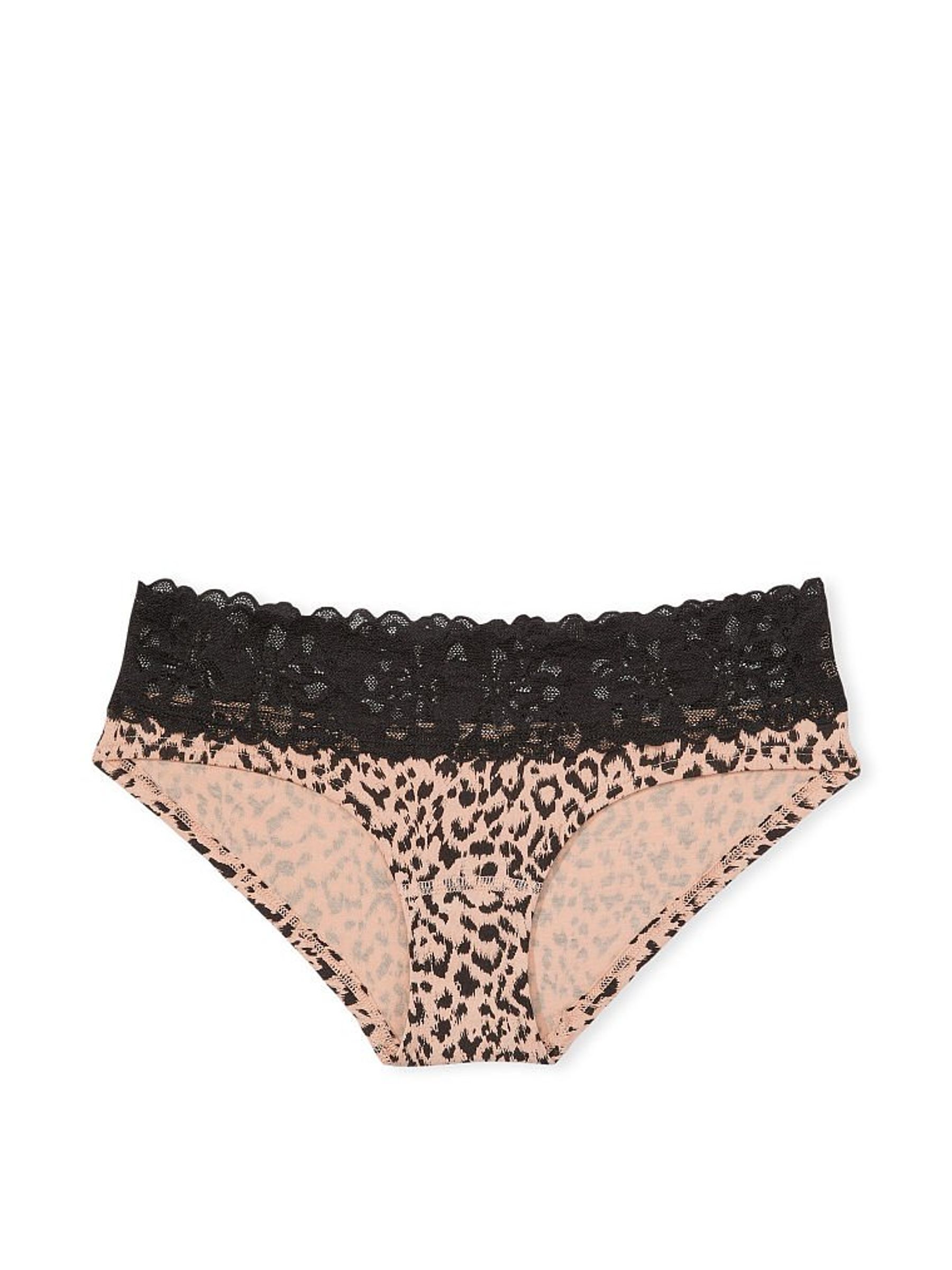 Cameo Animal Brown Cotton Lace Waist Hipster Knickers - Image 3 of 3