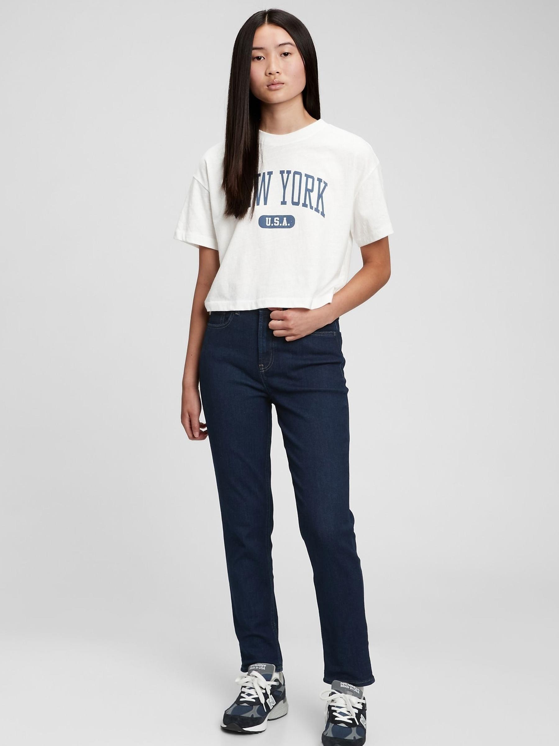 Dark Wash Blue Teen Sky High Rise Skinny Ankle Jeans - Image 1 of 5