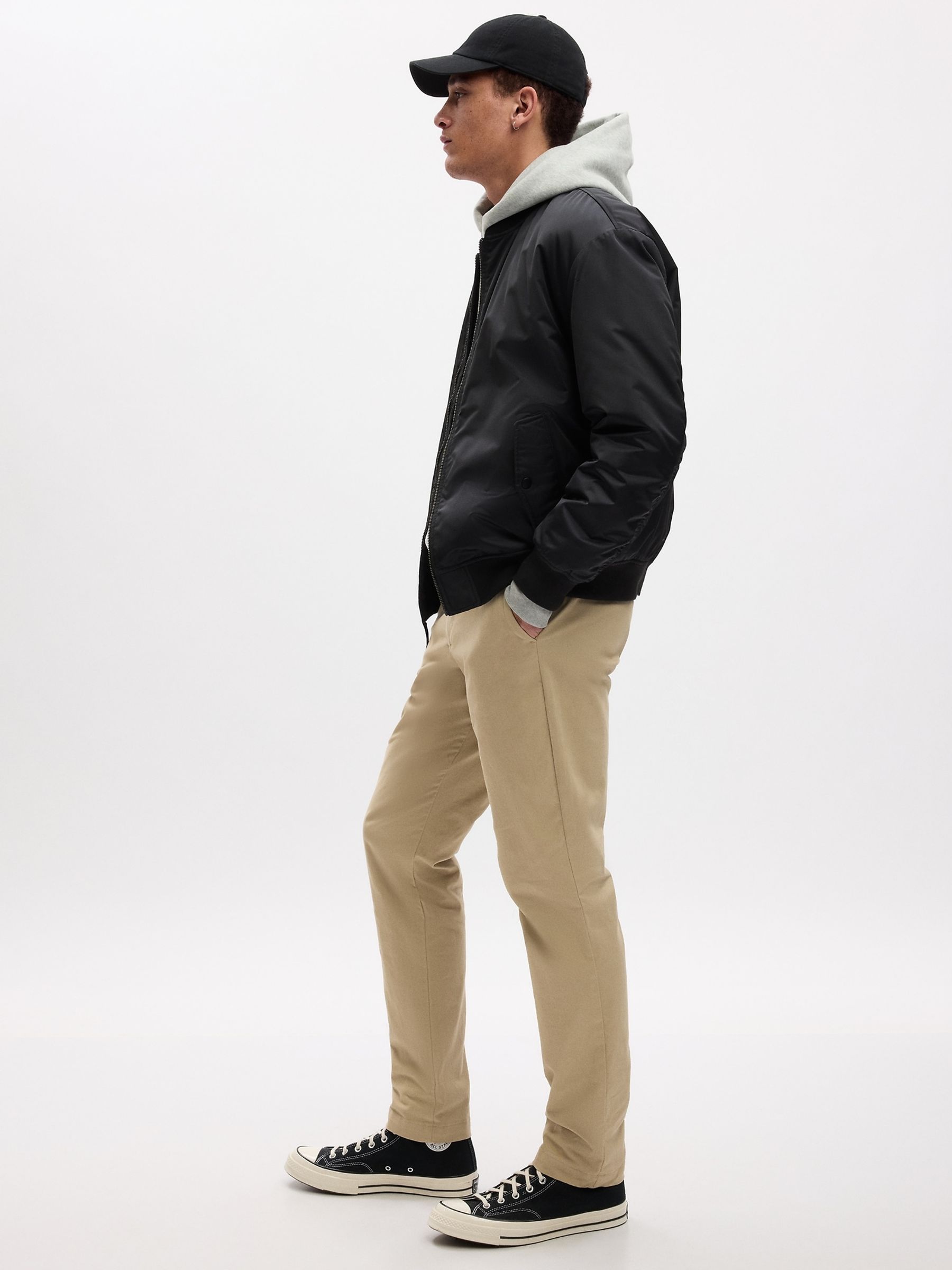 Beige Slim Fit Modern Chinos - Image 4 of 7