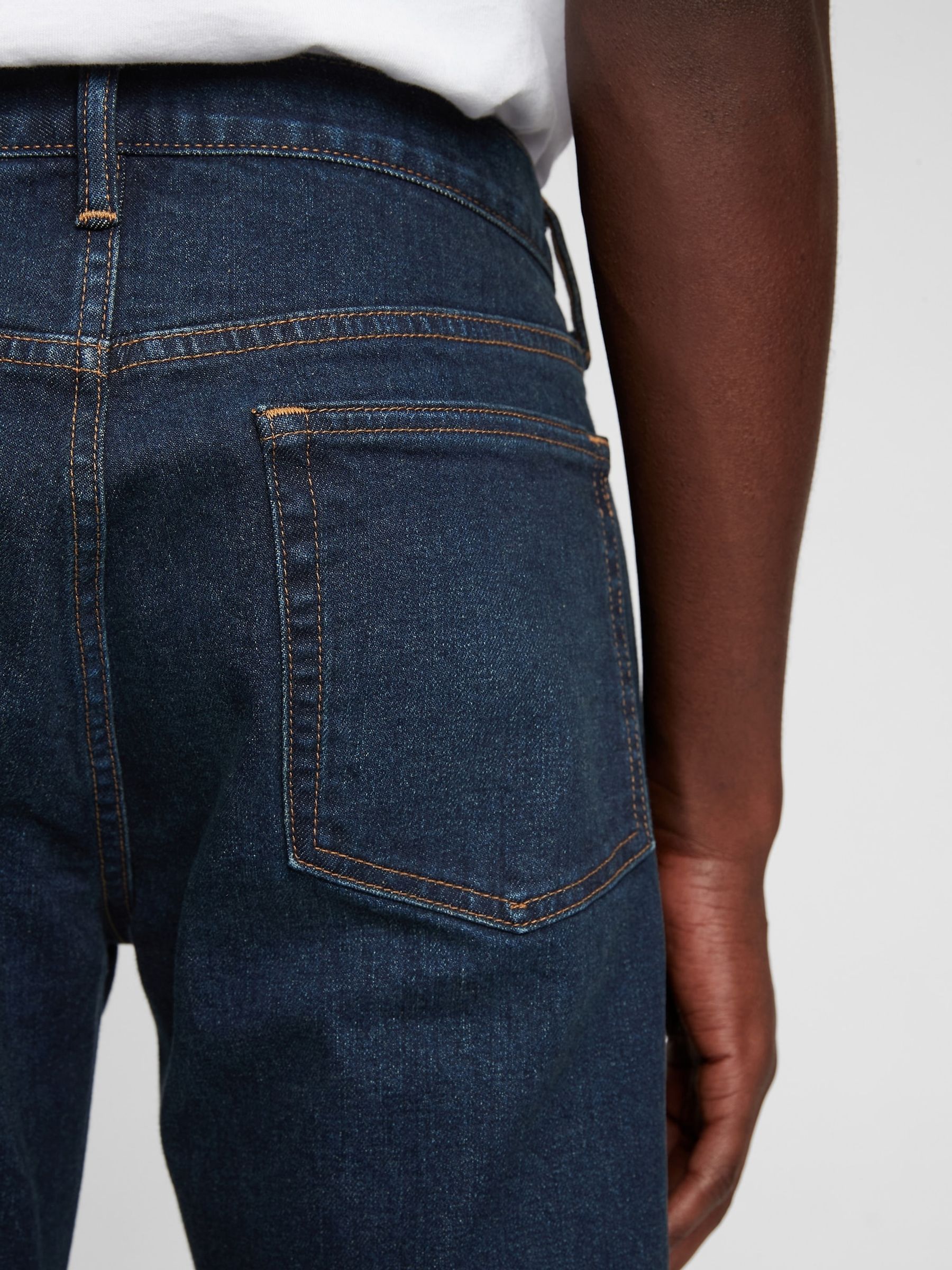 Dark Wash Blue Slim Fit Comfort Stretch Soft Jeans - Image 4 of 6