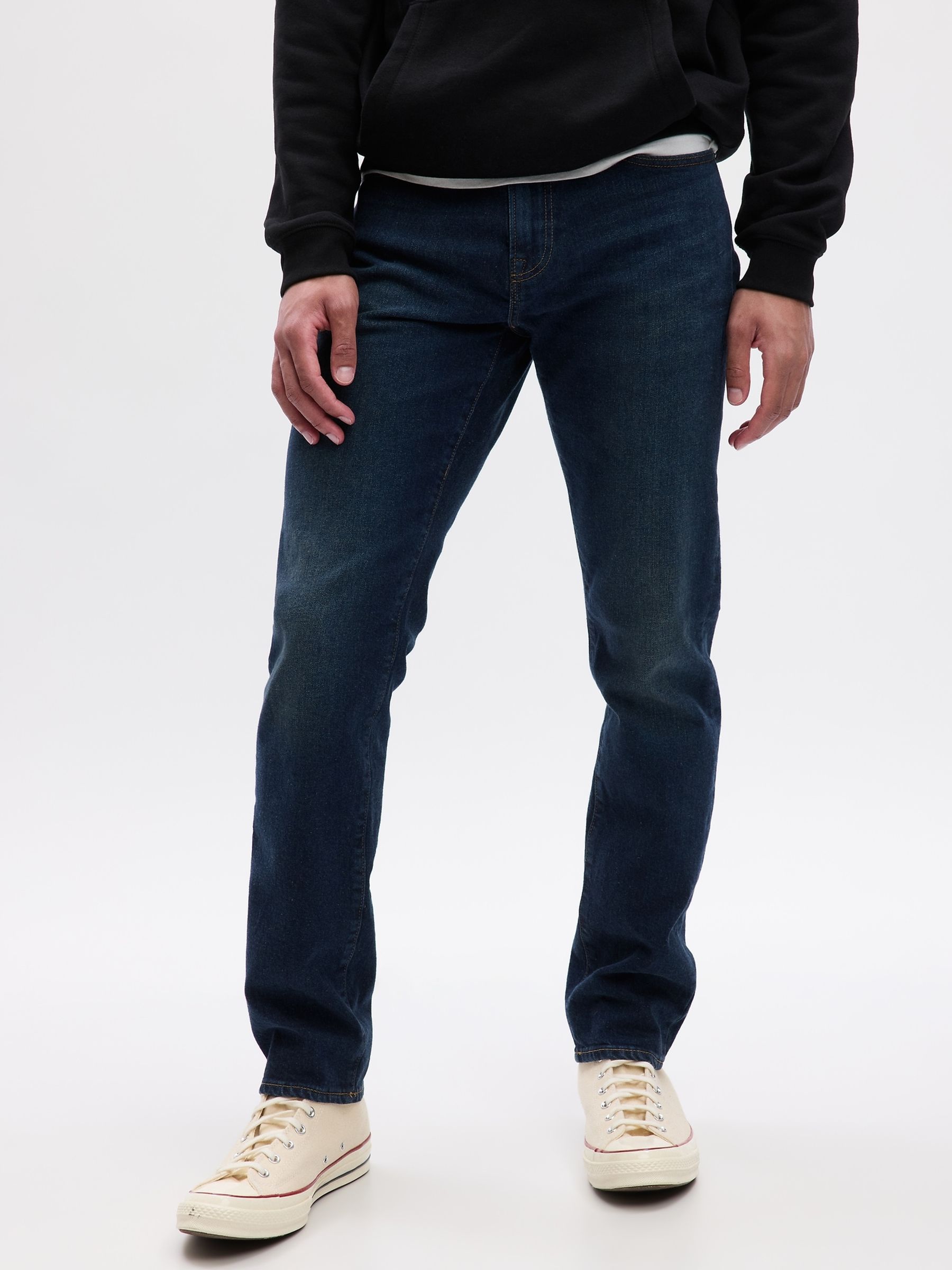Dark Wash Blue Slim Fit Comfort Stretch Soft Jeans - Image 5 of 6